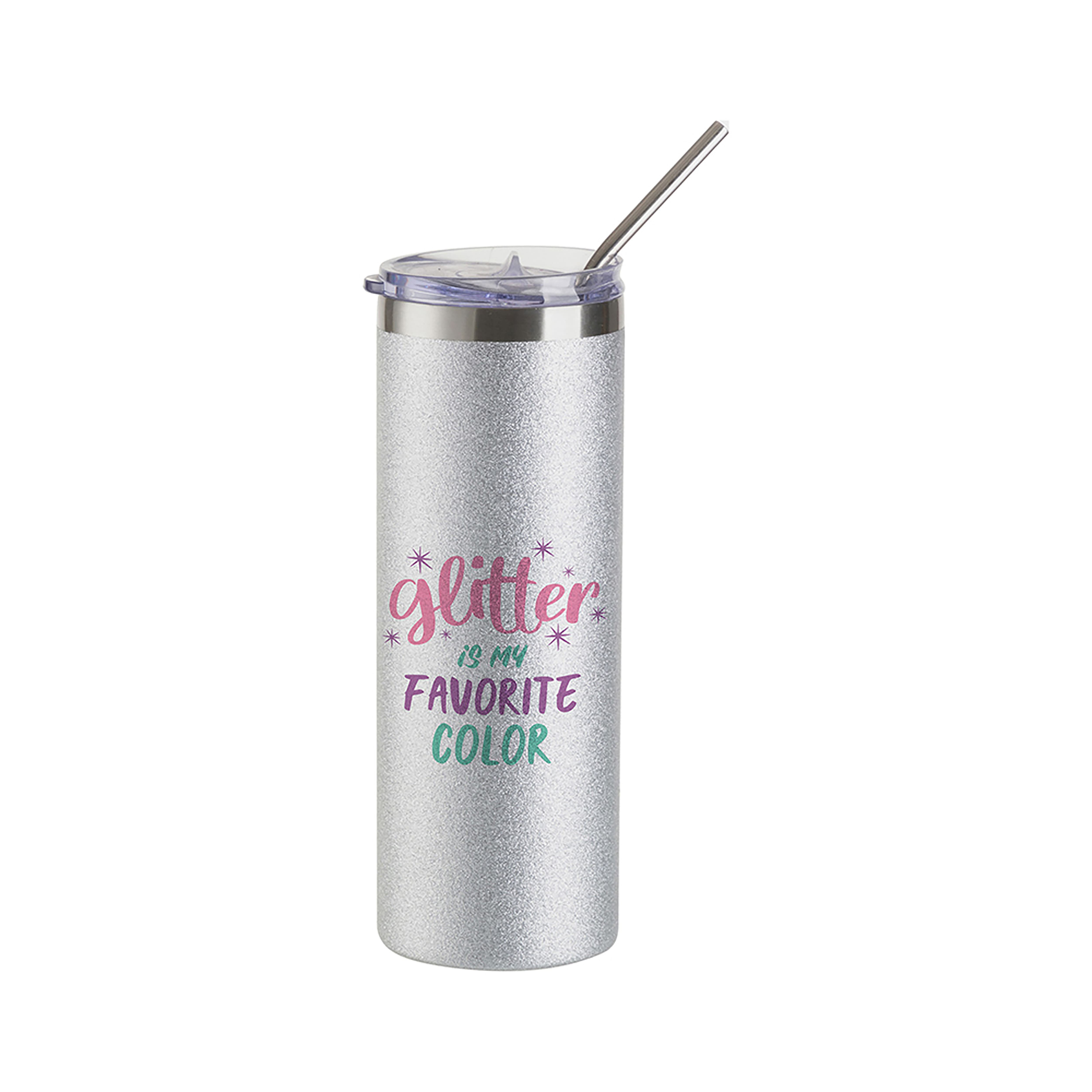 Craft Express 4ct. 20oz. Sublimation Glitter Skinny Tumblers