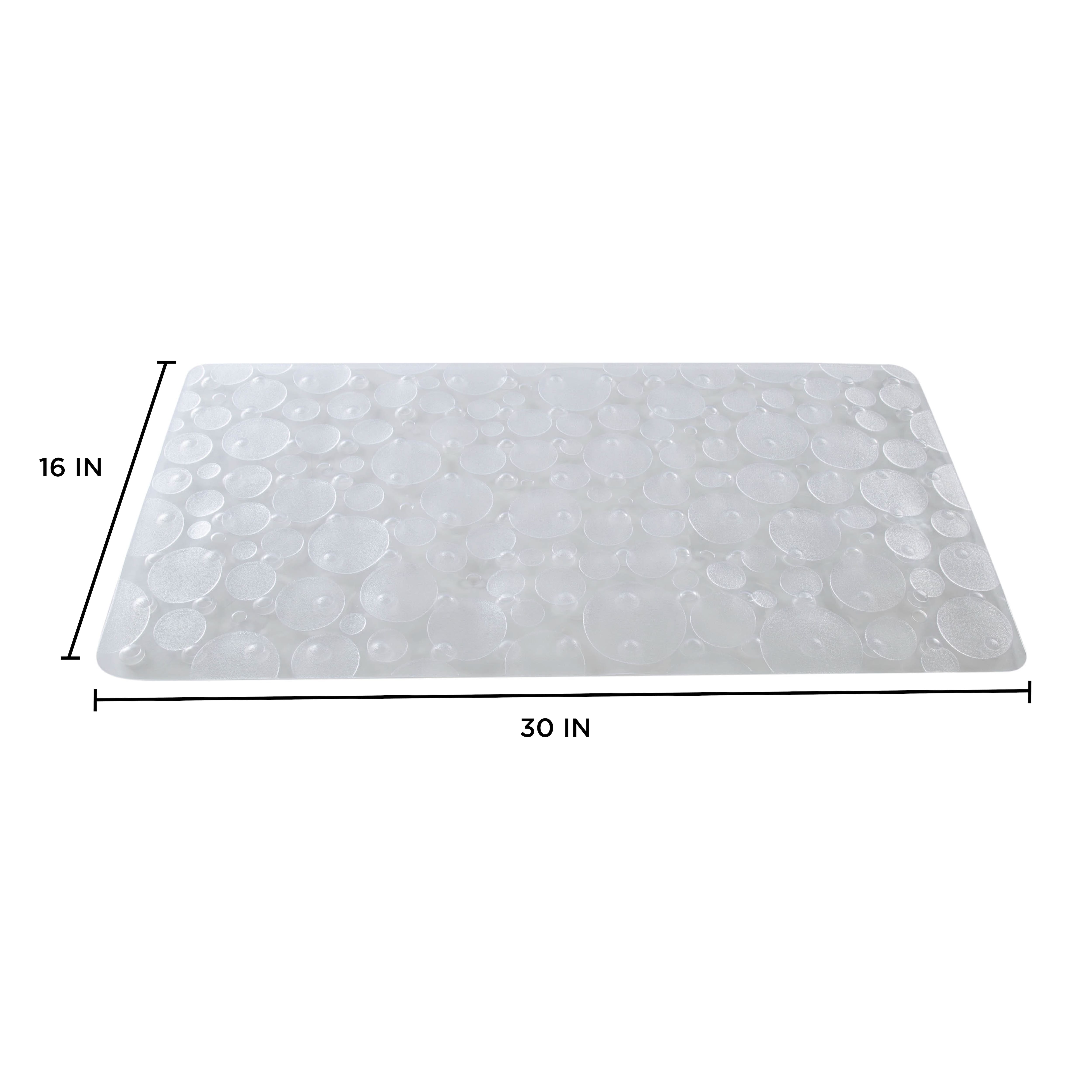 Bath Bliss Clear Recycled PVC Non-Slip Textured Bath Mat