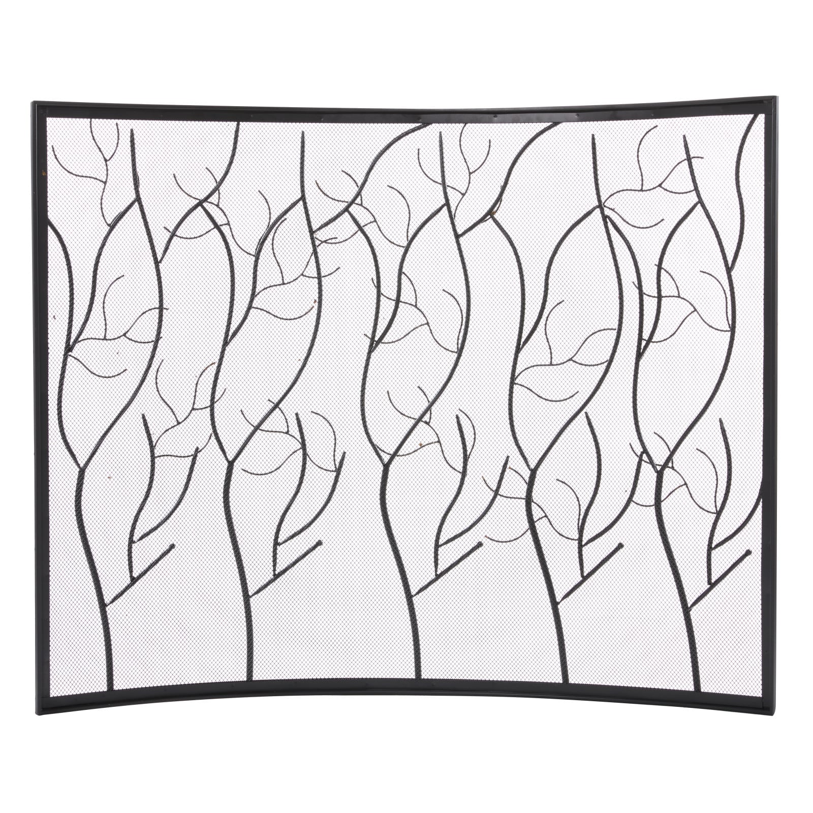 Brass Metal Eclectic Fireplace Screen