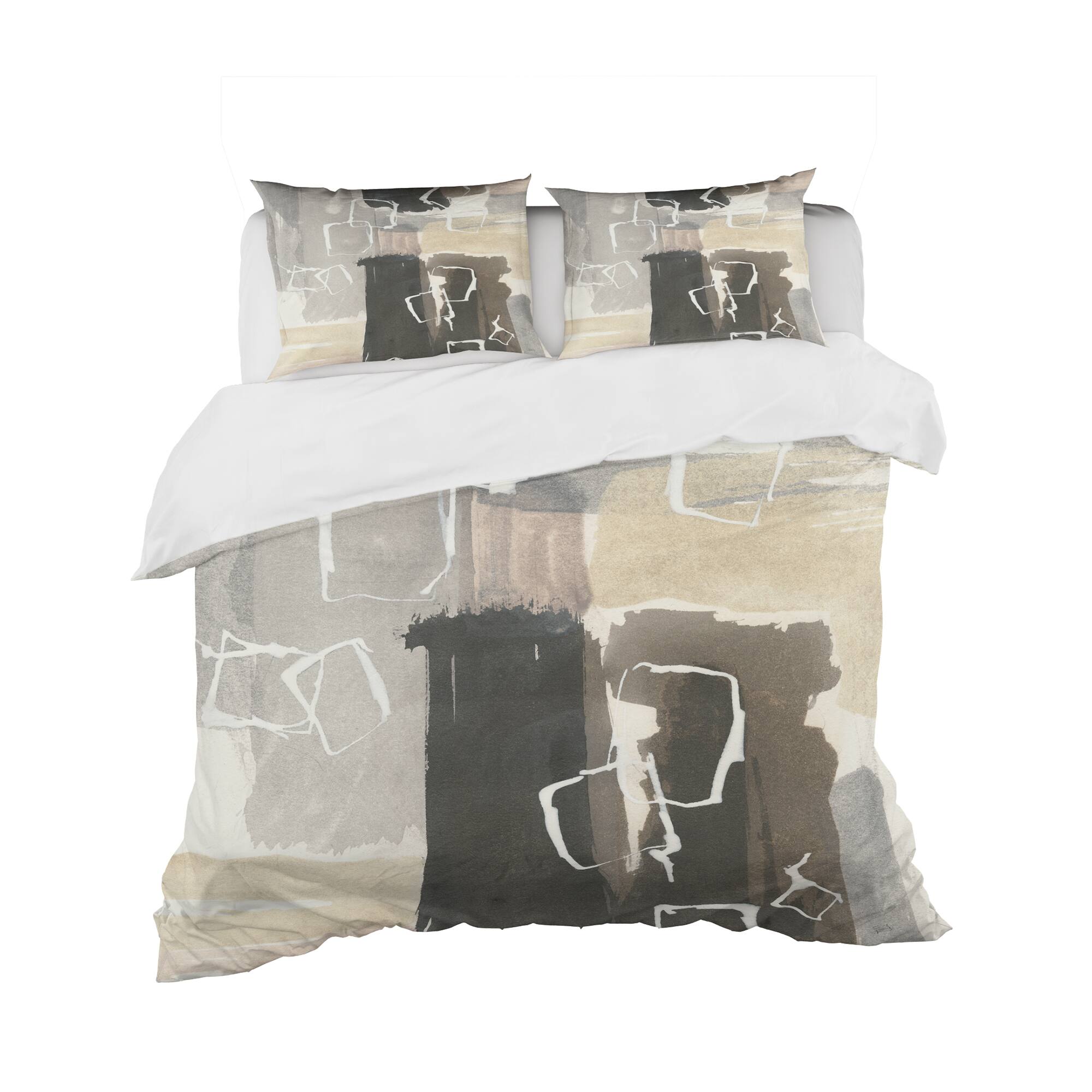 Designart 'Glam Dancing shape I' Glam Bedding Set - Duvet Cover & Shams