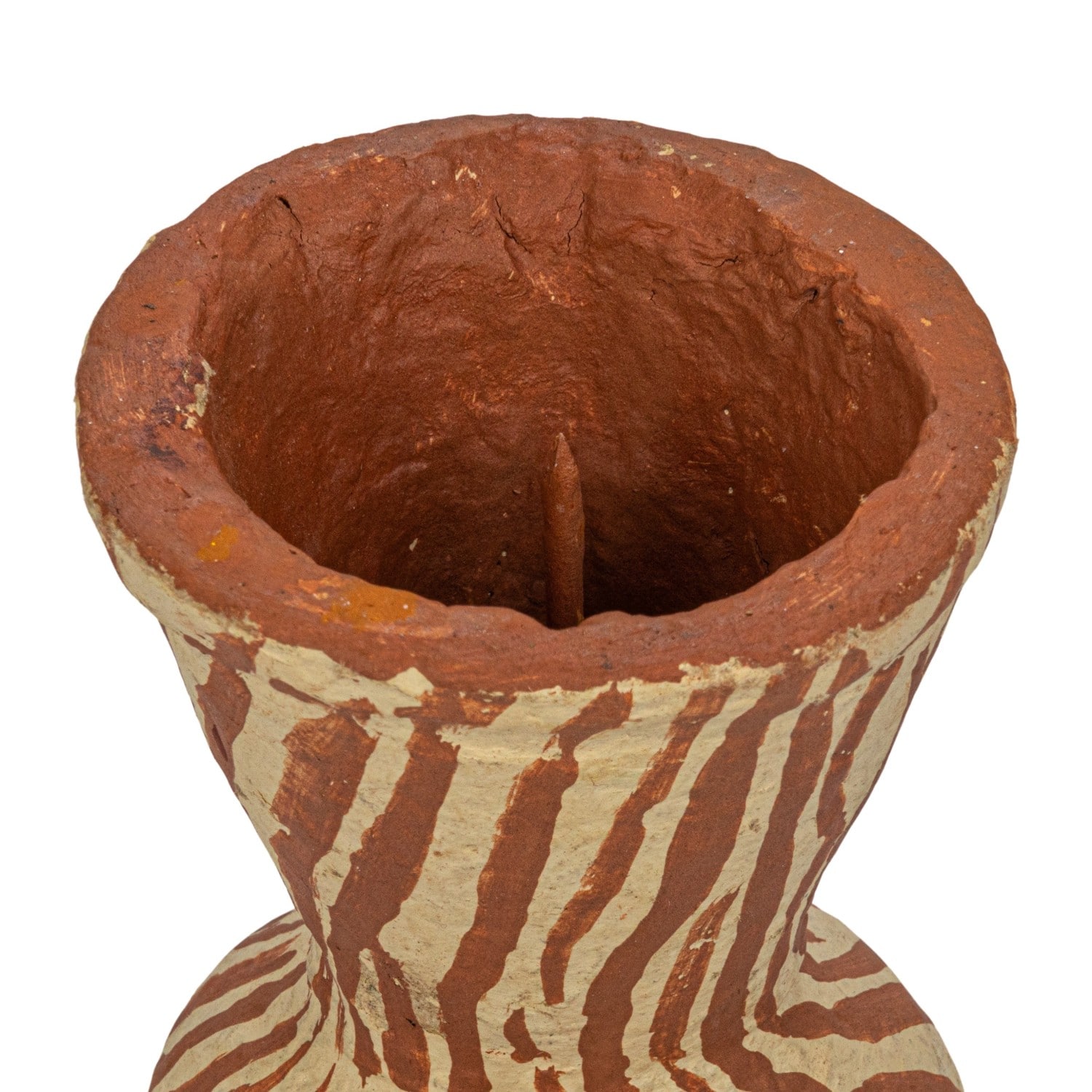 Hello Honey® 5" Round Decorative Hand-Painted Paper Mache Taper Holder
