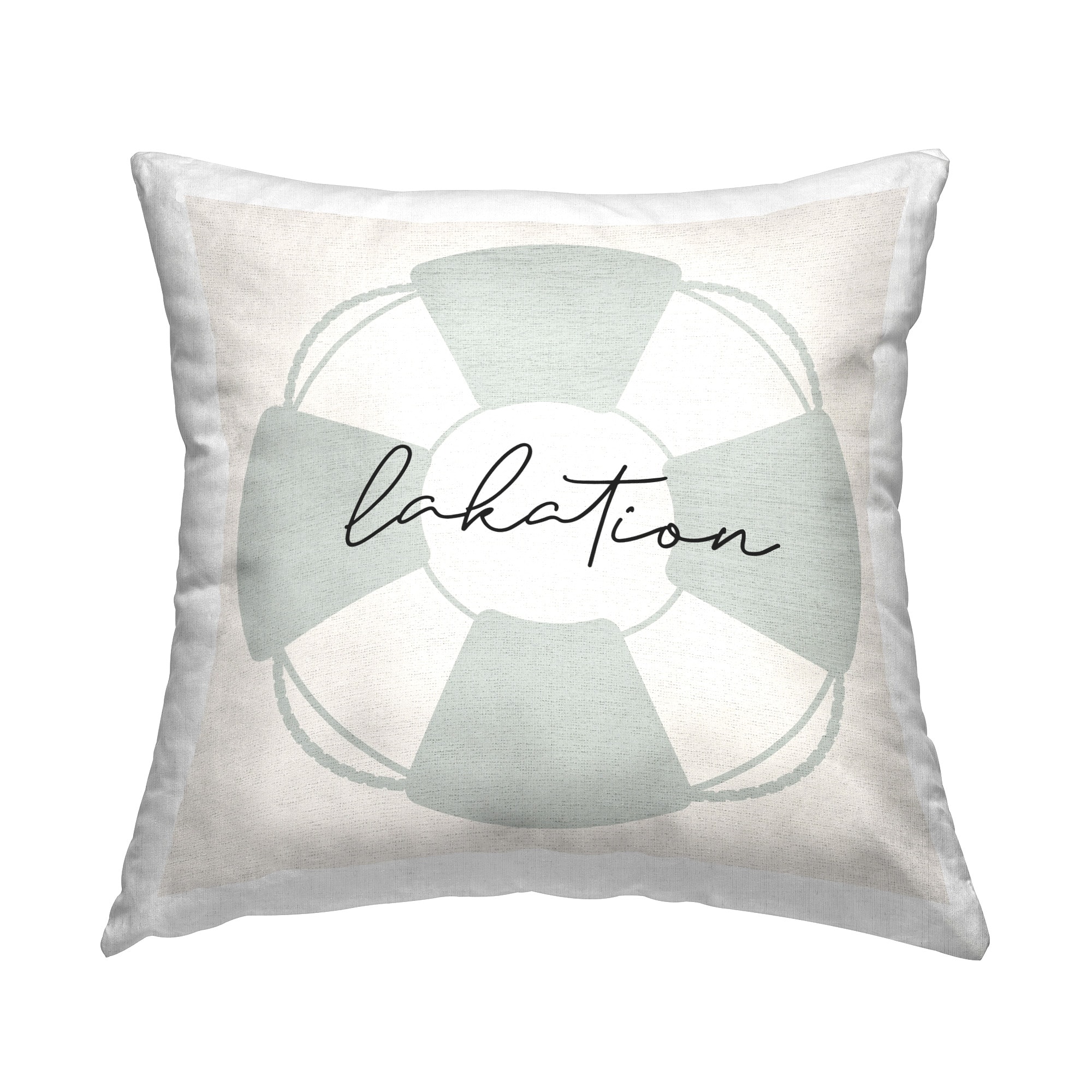 Stupell Industries 18" x 18" Lakation Lake Phrase Decorative Printed Indoor Pillow