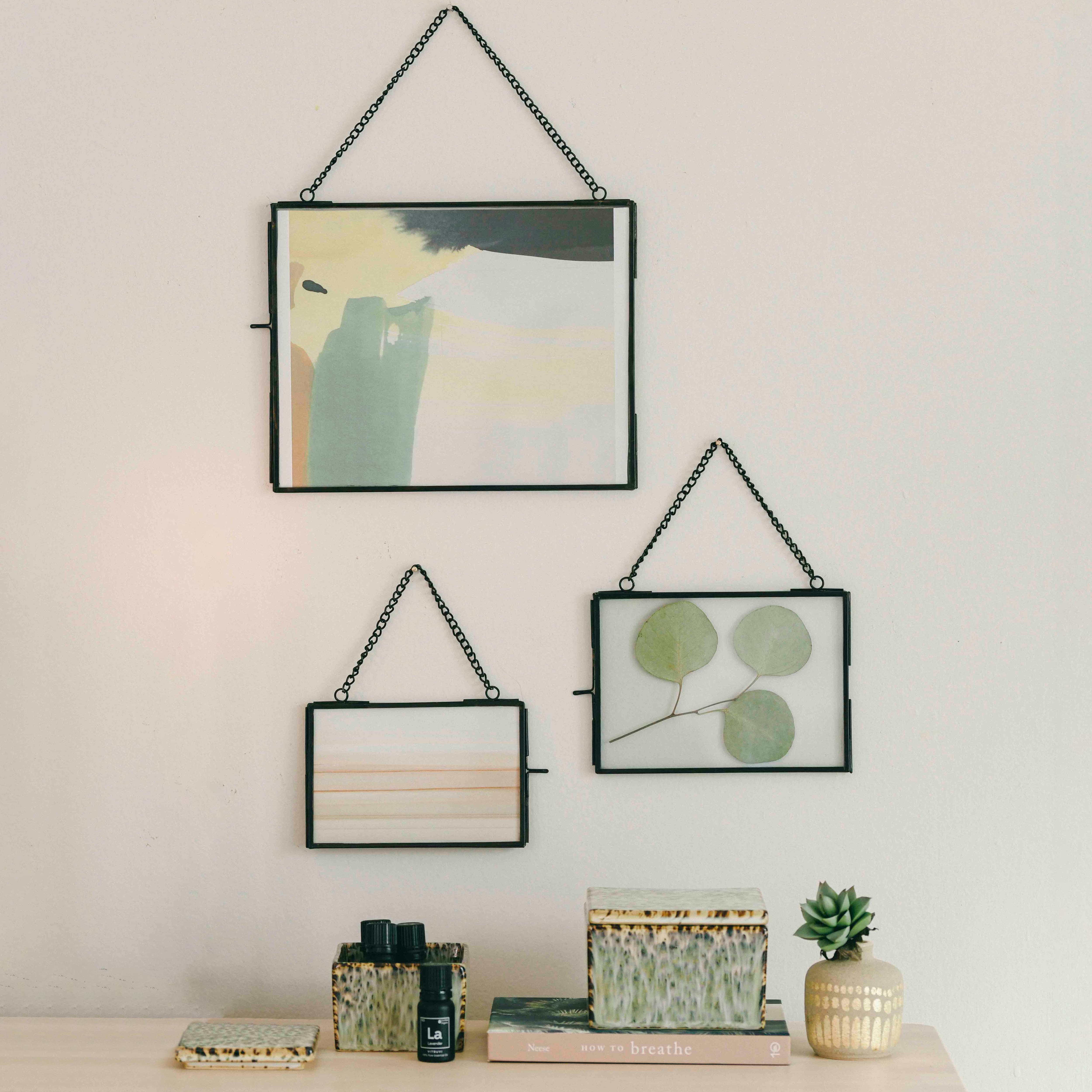 Hello Honey® 3 Pack Black Metal Hanging Photo Frame