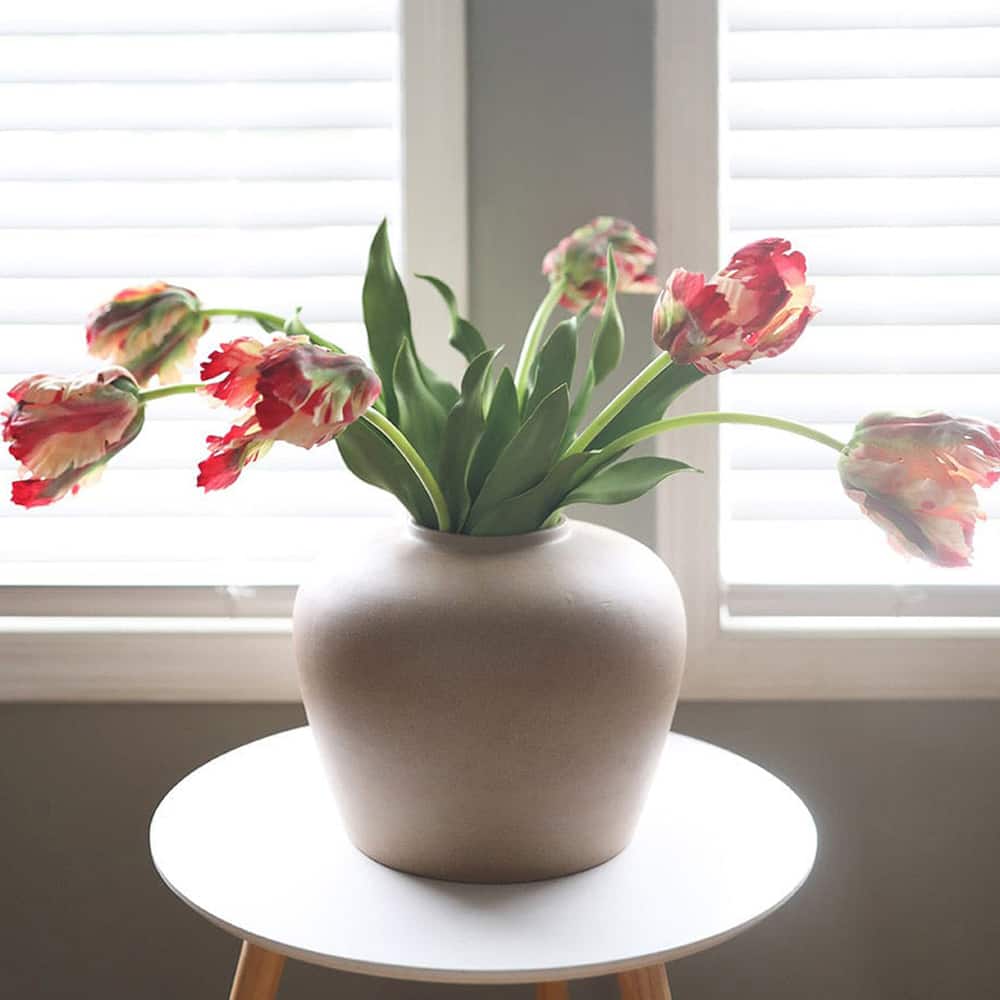 Prestige Botanicals 27" Artificial Real Touch Lemon Parrot Tulip Stem
