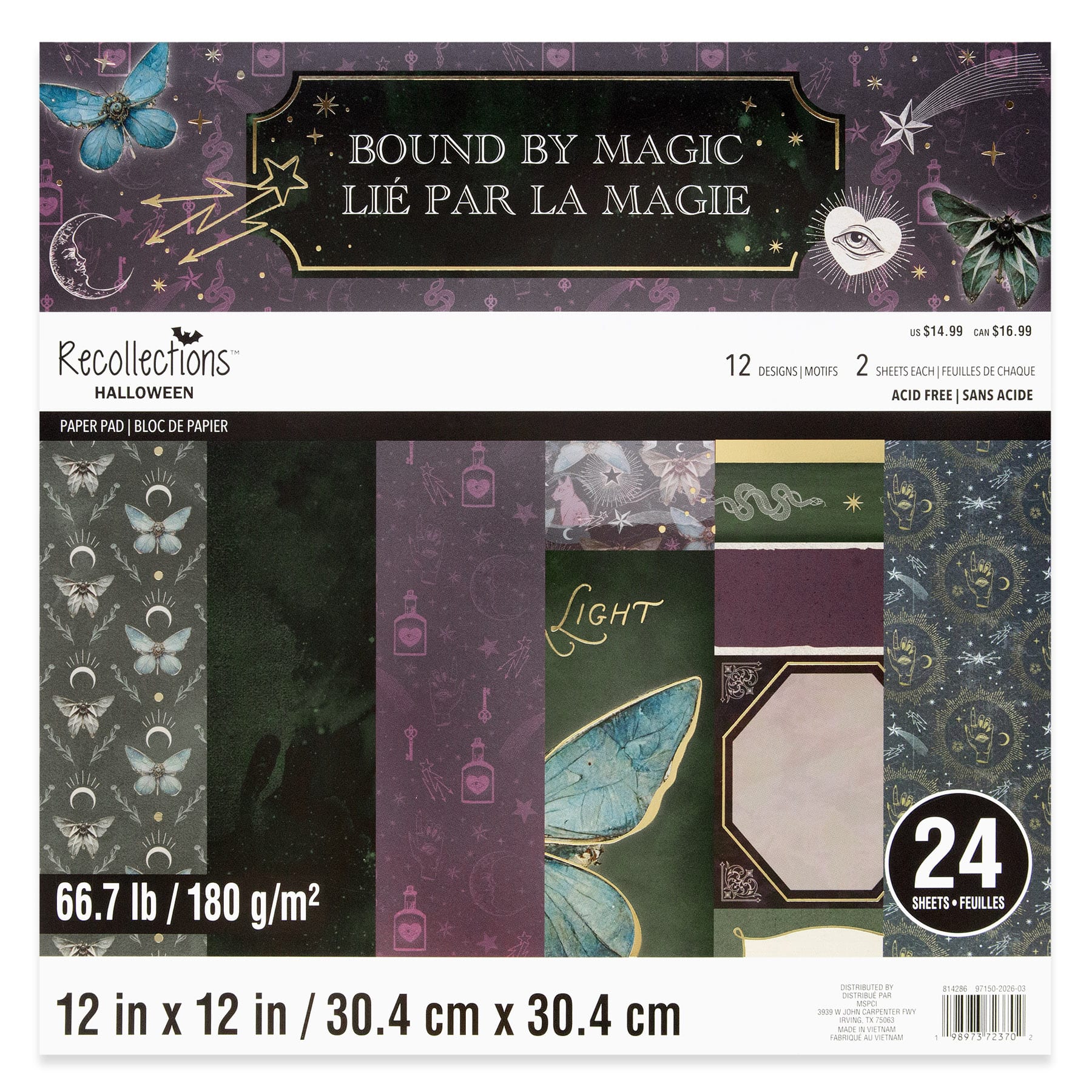 12" x 12" Bound by Magic Paper Pad by Recollections™, 24 Sheets
