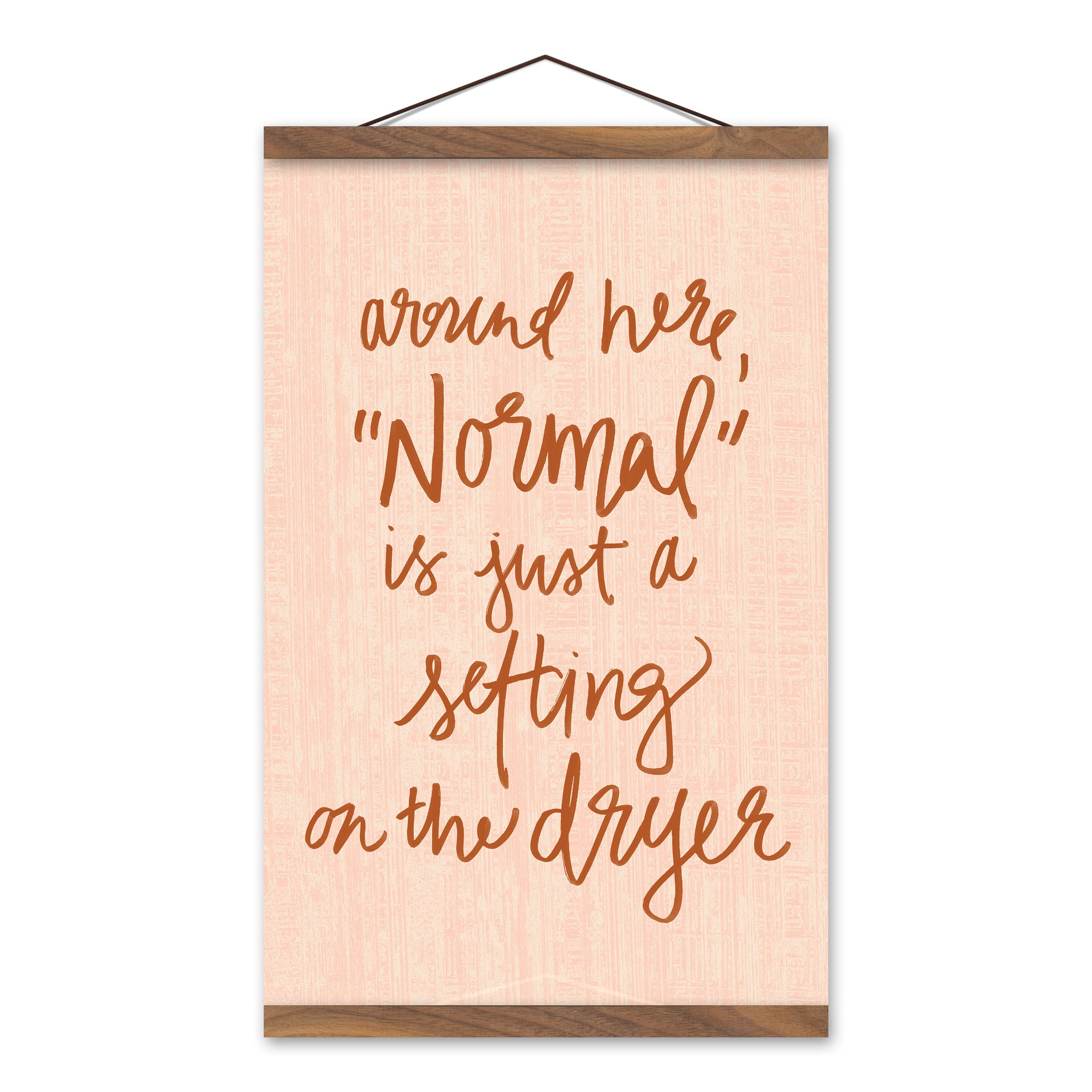 Normal Dryer Setting 12" x 18" Teak Hanging Canvas