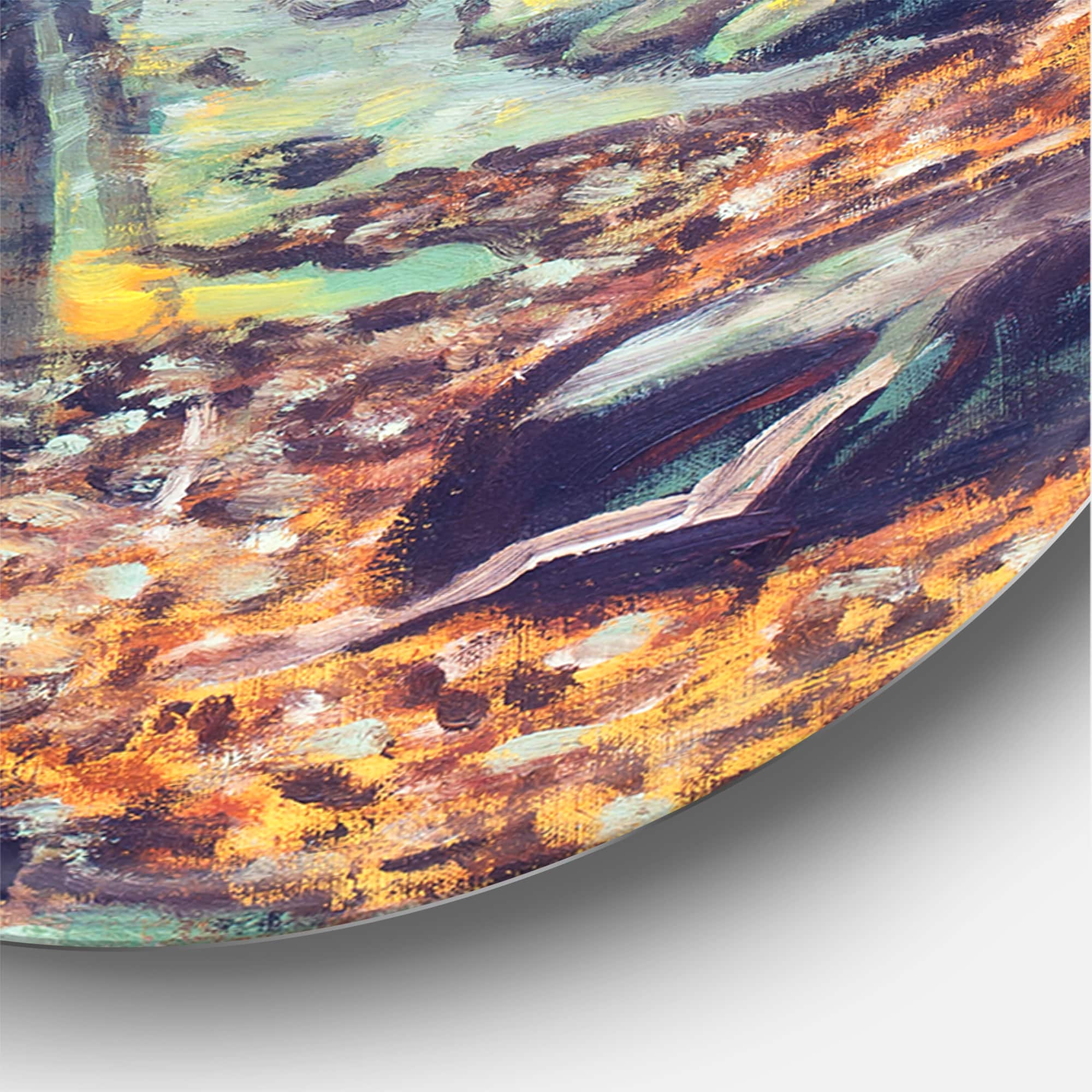 Designart - Landscape With River In Autumn Forest Sunset