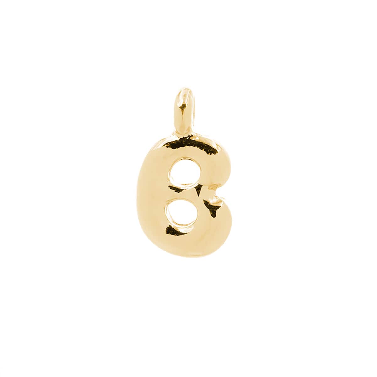 14K Gold Plated Metal Bubble Letter Charm by Bead Landing