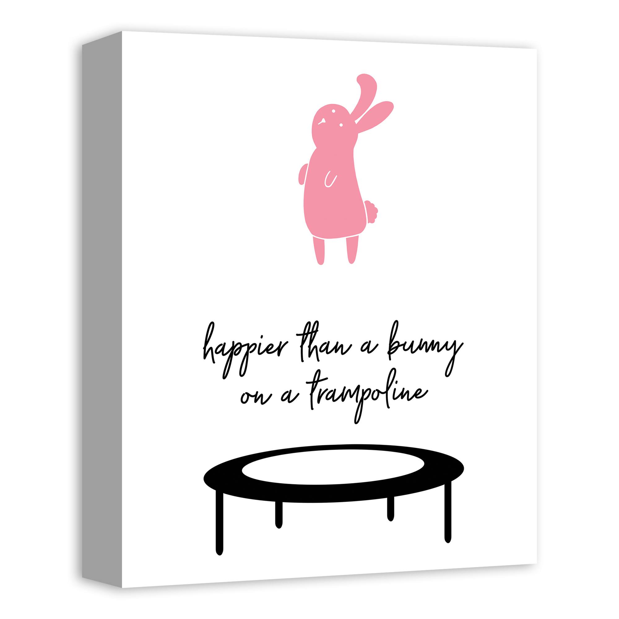 Trampoline Bunny Canvas Wall Art