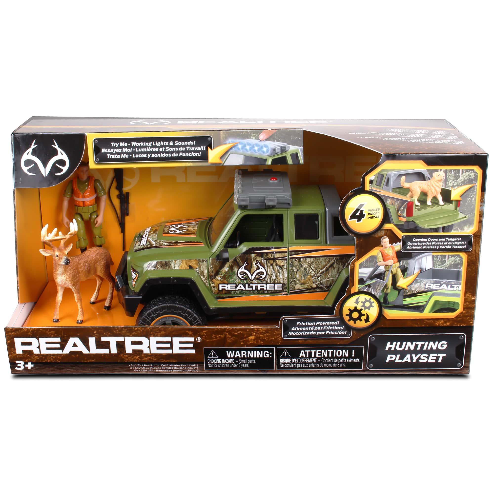 NKOK RealTree® 1:18 Scale 4 Piece Buck Hunting Playset