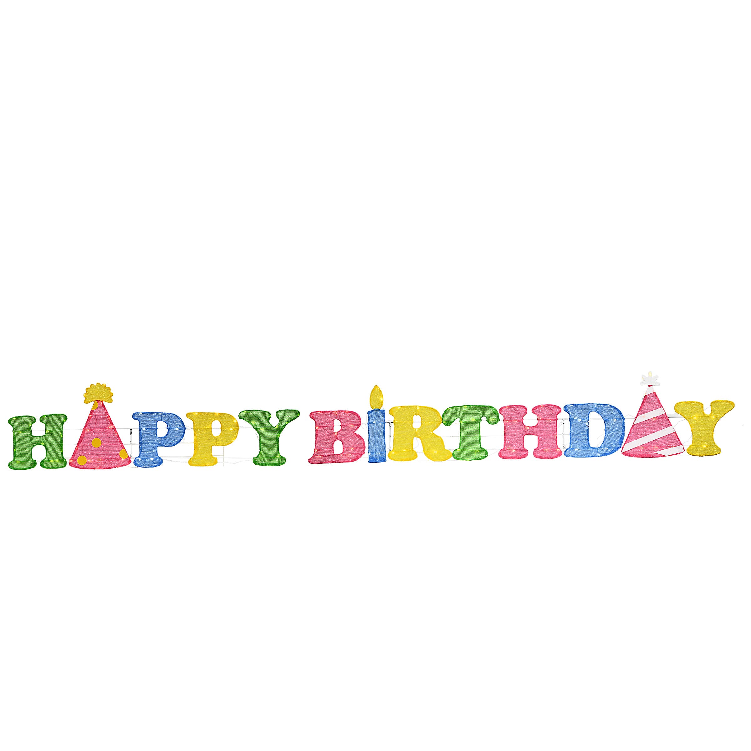 15ft. Pre-Lit Happy Birthday Decoration