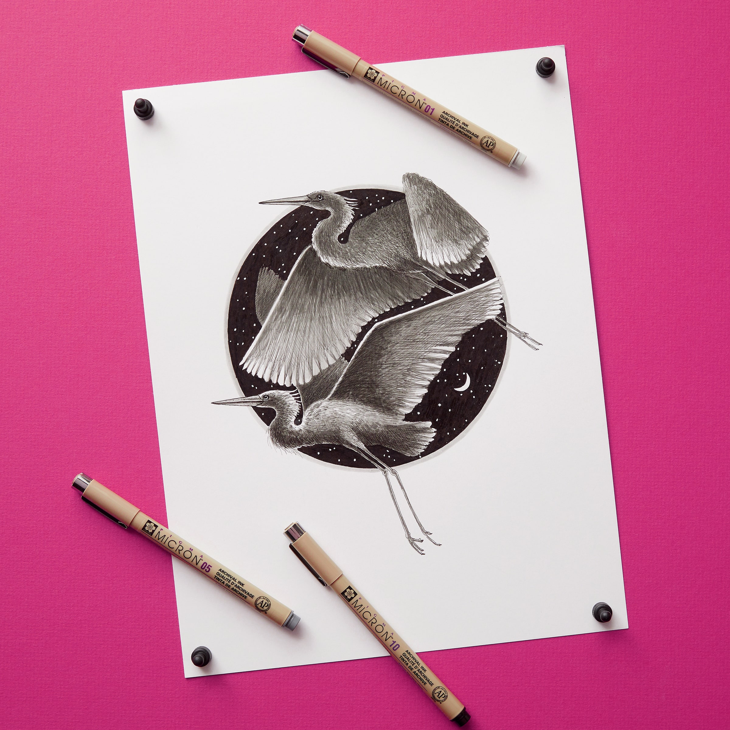 Micron® Fine & Bold Line Light Cool Grey Pen Set