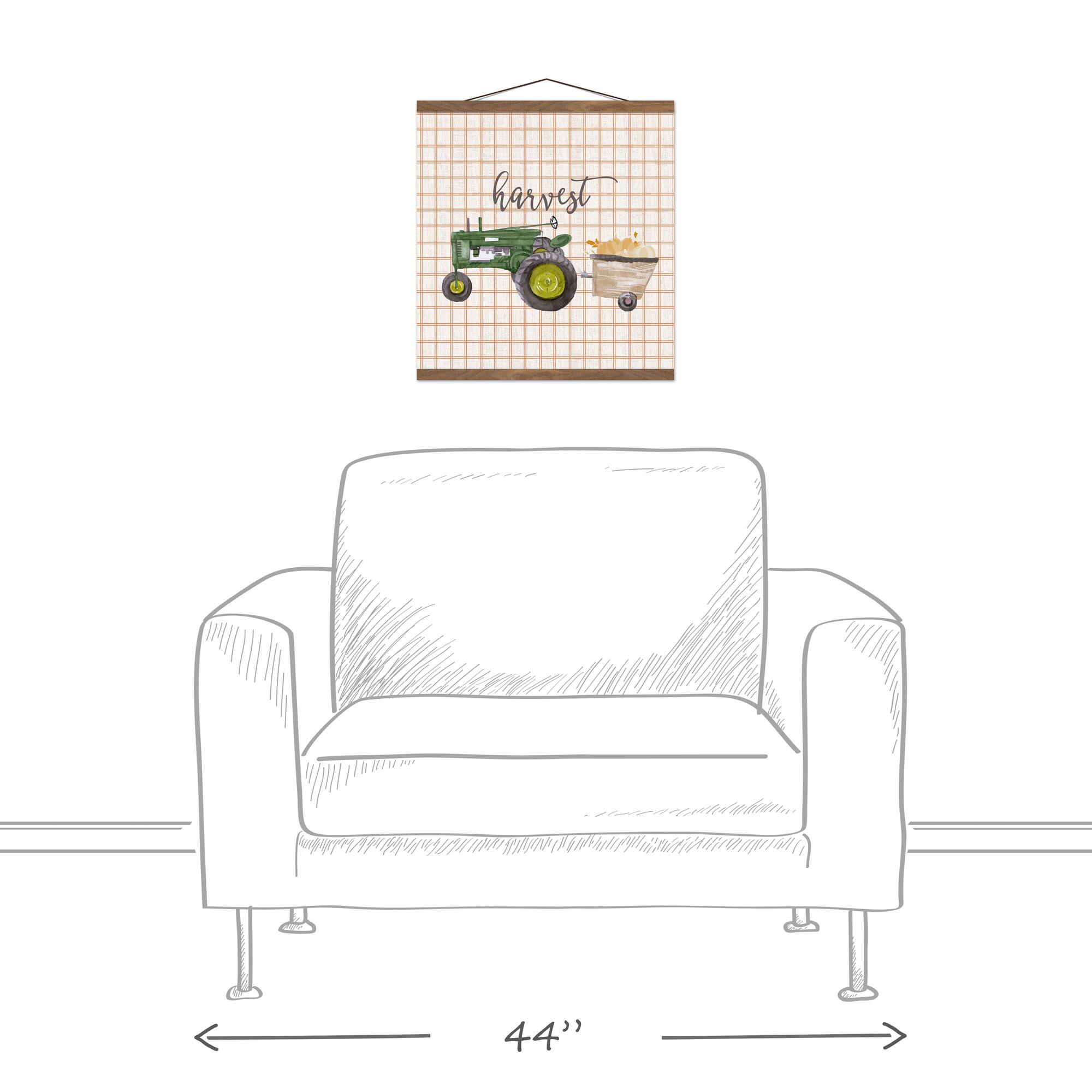 Harvest Tractor Teak Hanging Canvas