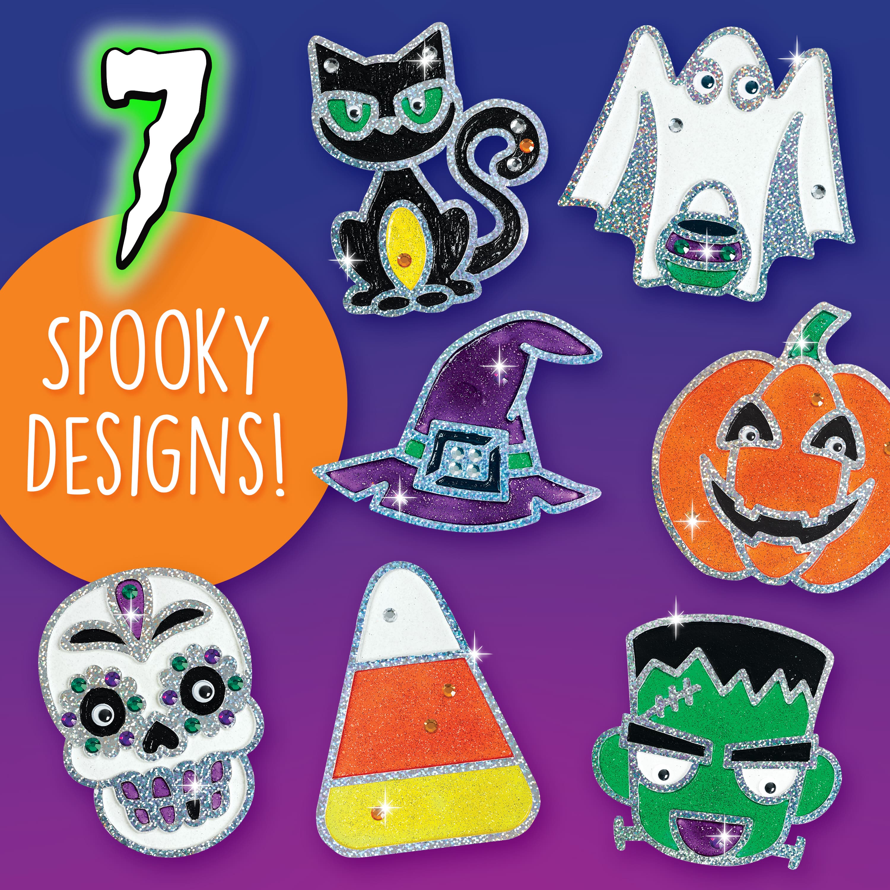 Creativity for Kids Halloween Easy Sparkle Window Art Kit