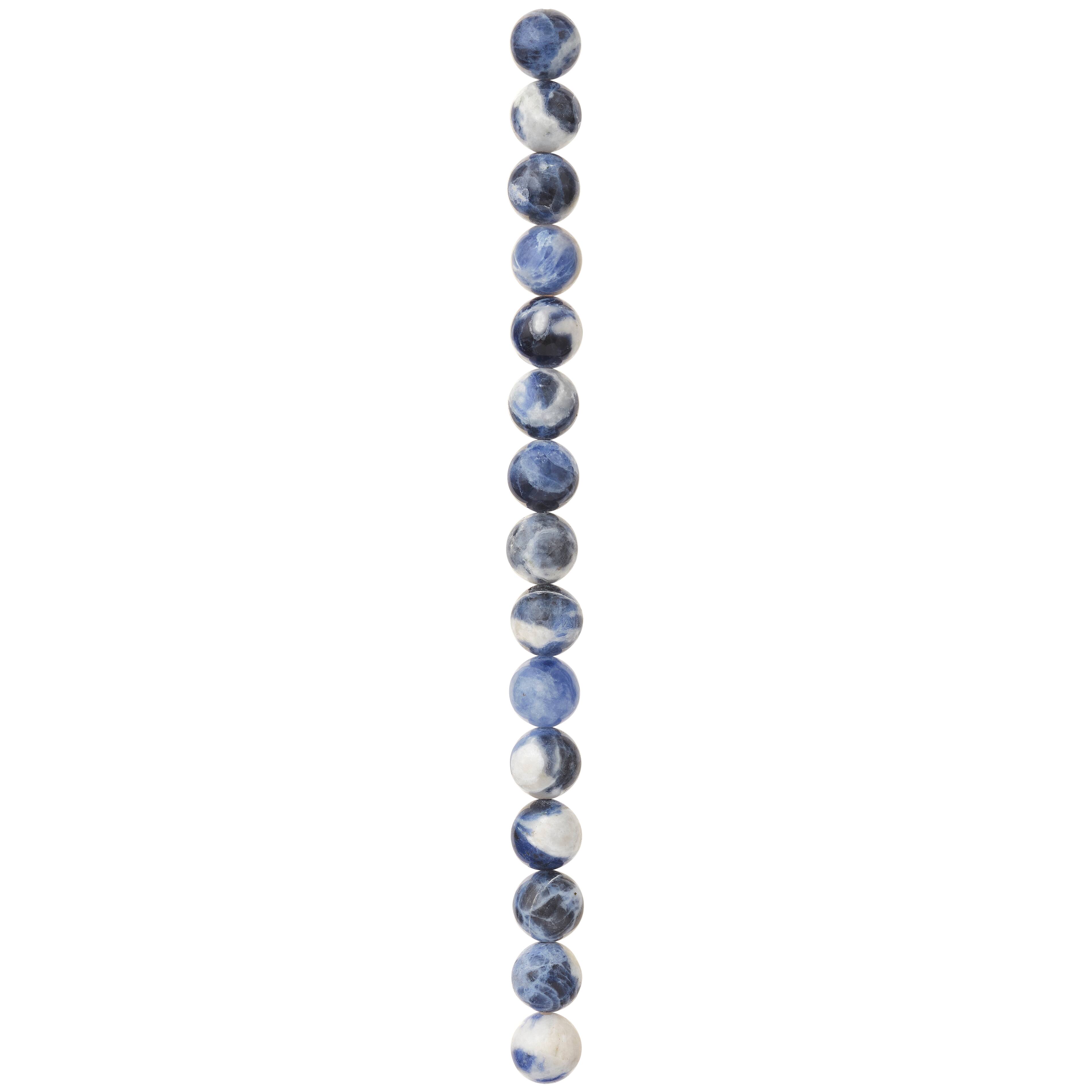 Blue Sodalite Stone Round Beads, 10mm by Bead Landing™