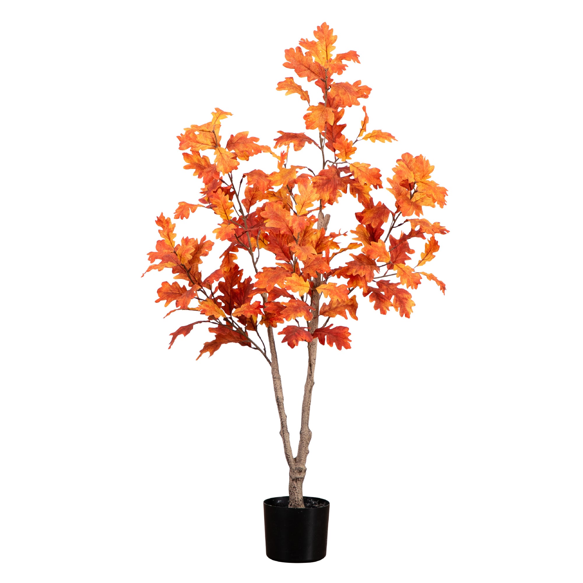 4ft. Potted Artificial Autumn Oak Tree