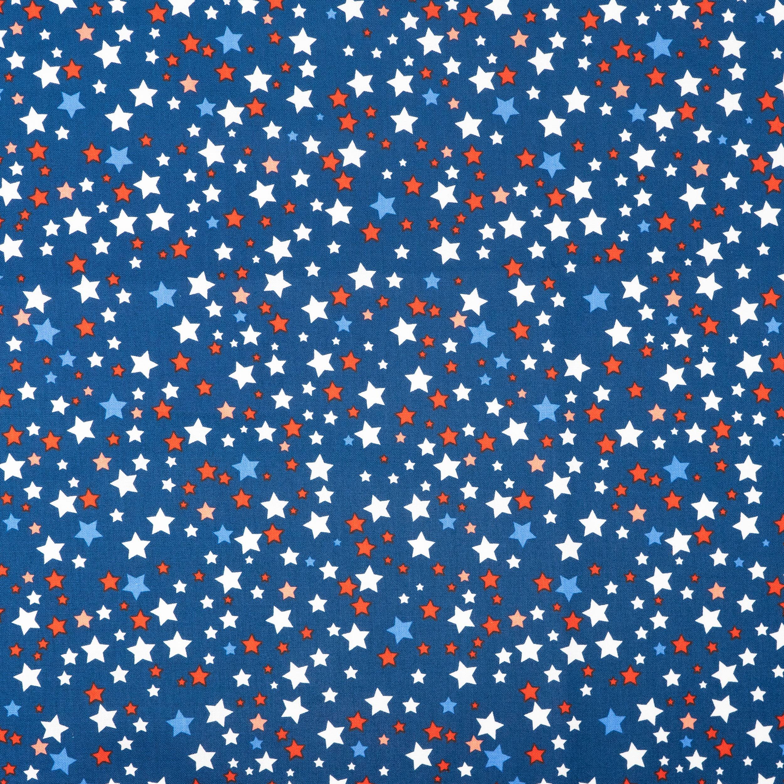 SINGER Solid Stars on Navy Cotton Fabric