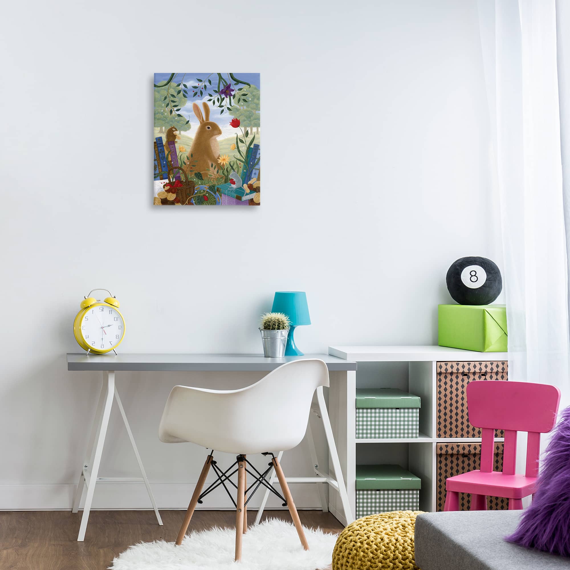Stupell Industries Spring View Rabbit & Friends Canvas Wall Art