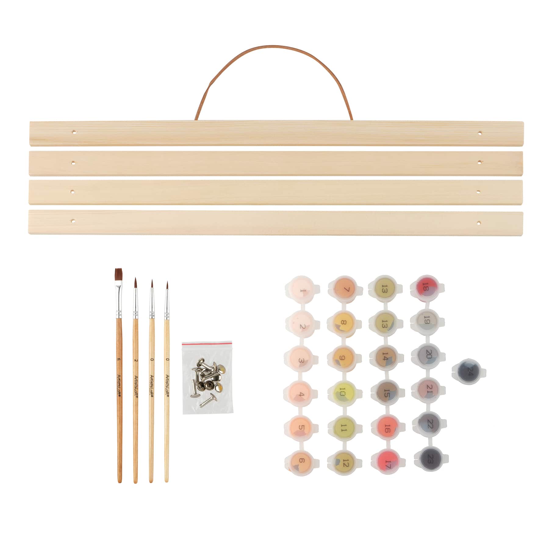 16" x 20" Dance at Bougival Paint-by-Number Kit with Wood Display Hanger by Artist's Loft®