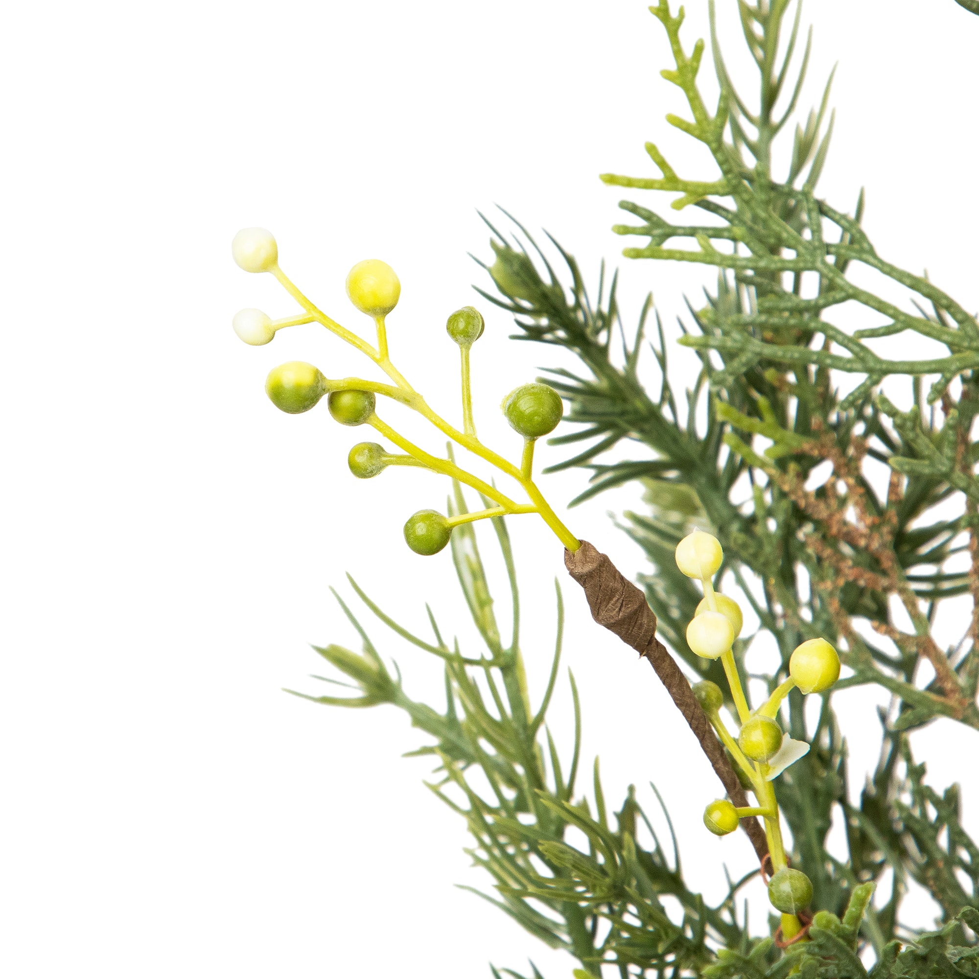 Northlight 20" Unlit Cypress, Berries & Pinecones Artificial Christmas Tree with Burlap Base