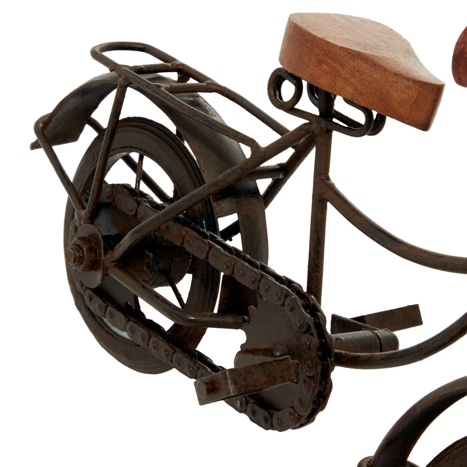 11.5" Black Metal Bike Tabletop Sculptures, 2ct.