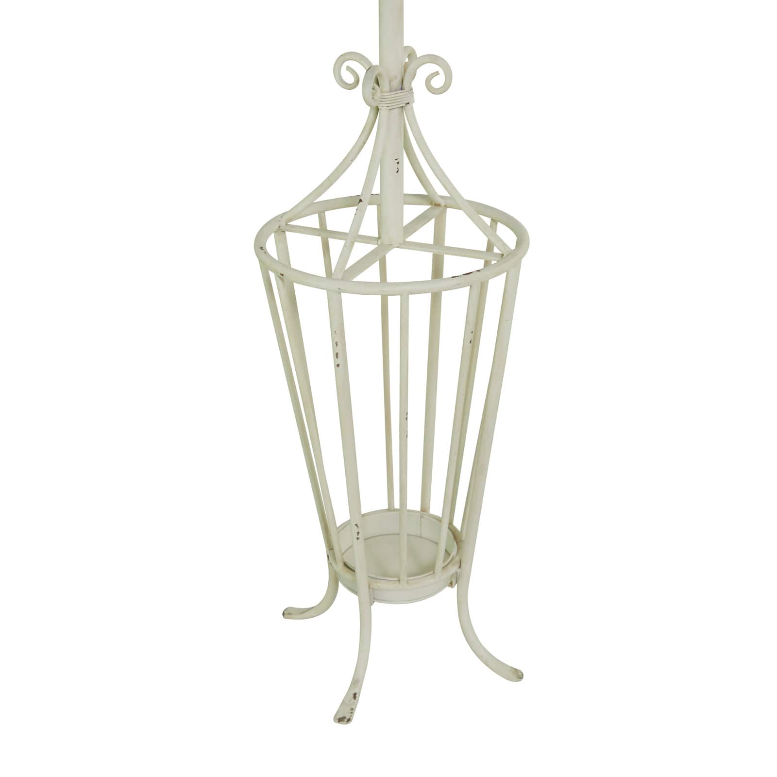 White Metal Farmhouse Coat Rack 72" x 15" x 15"