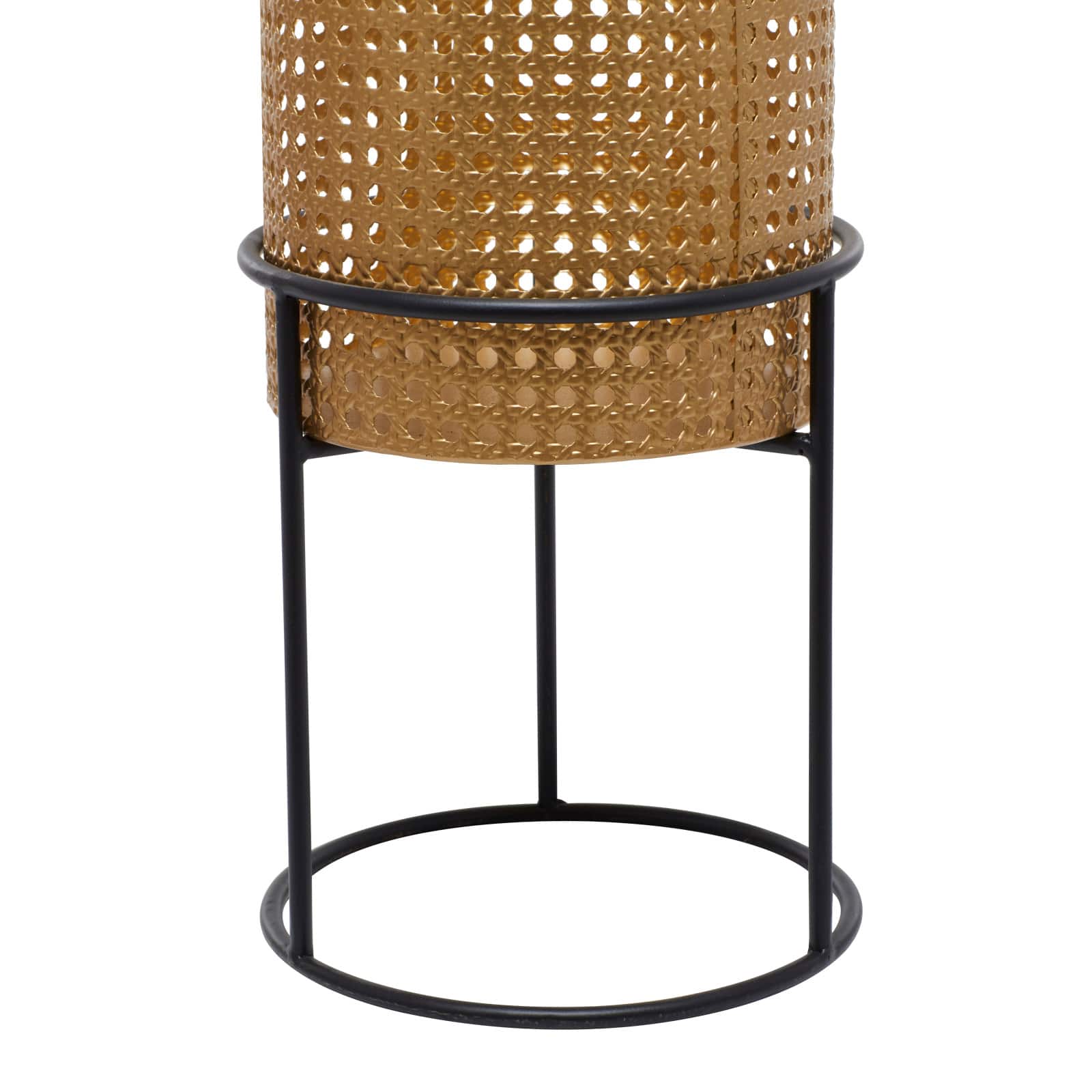 Set of 3 Gold Iron Contemporary Planter, 23" x 13" x 13"