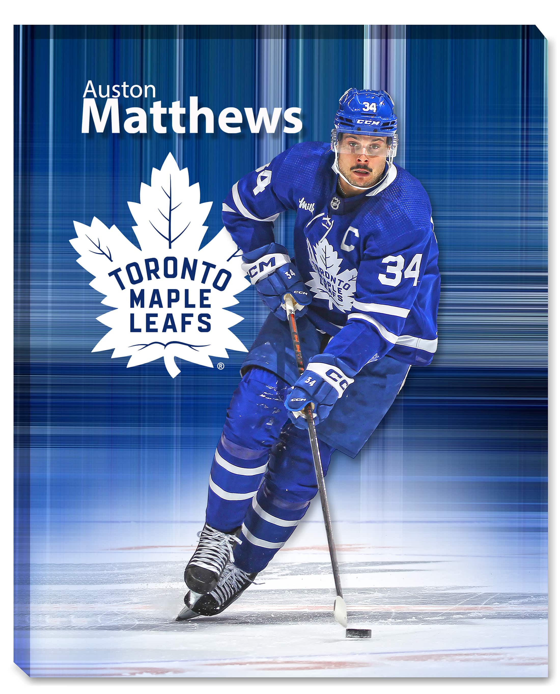 Auston Matthews 16" x 20" Canvas Maple Leafs 20" x 16"