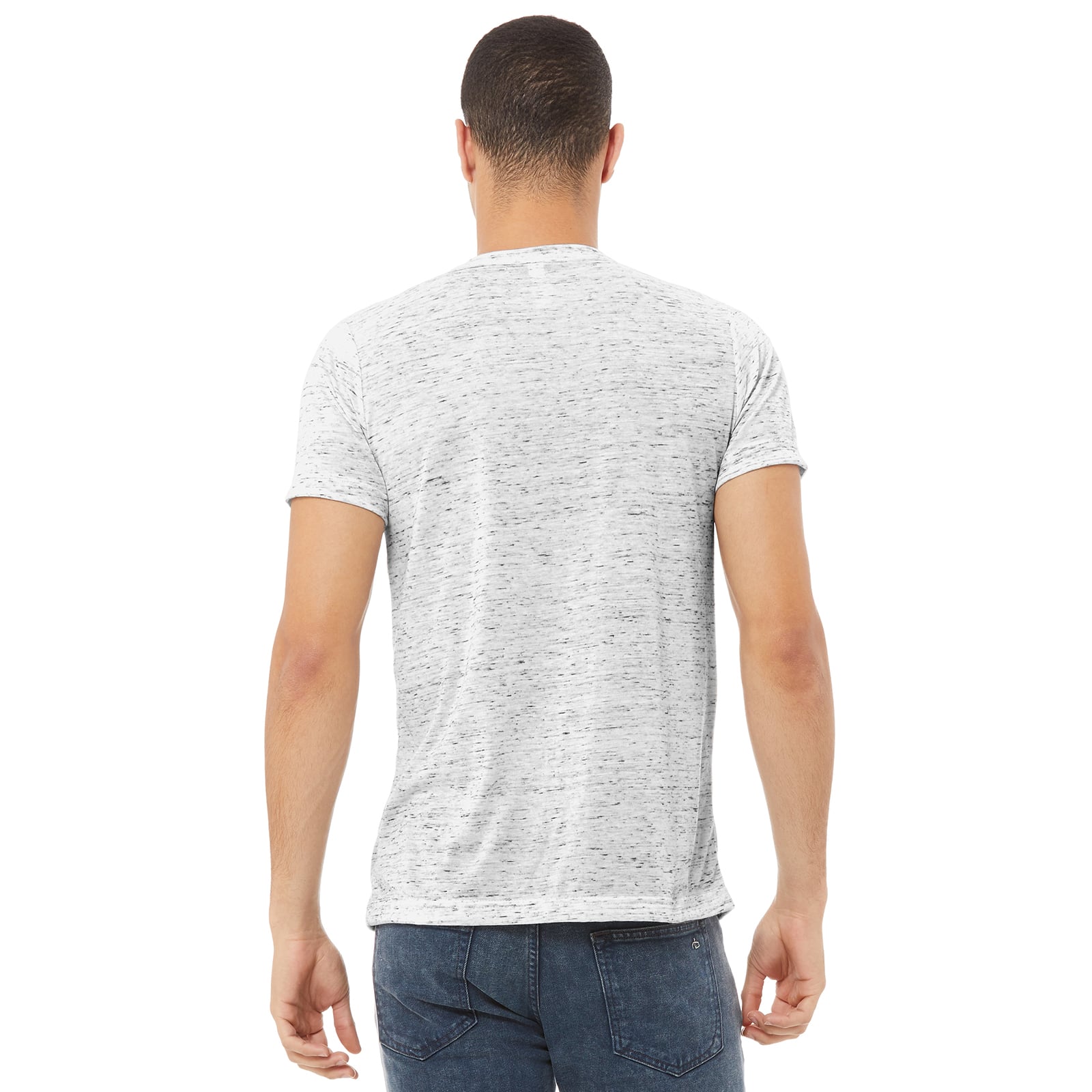 BELLA+CANVAS® White Marble Short Sleeve V-Neck Adult Unisex Jersey T-Shirt