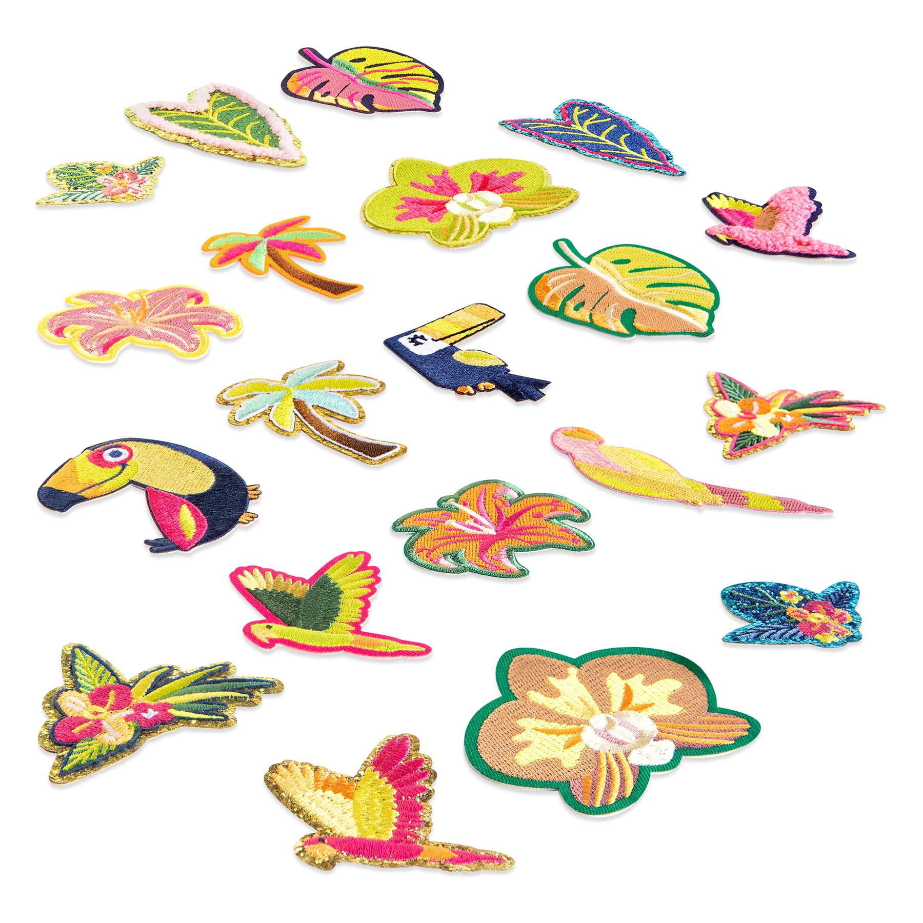 Summer Hothouse Iron-On & Adhesive Embroidered Patch Set by Make Market®
