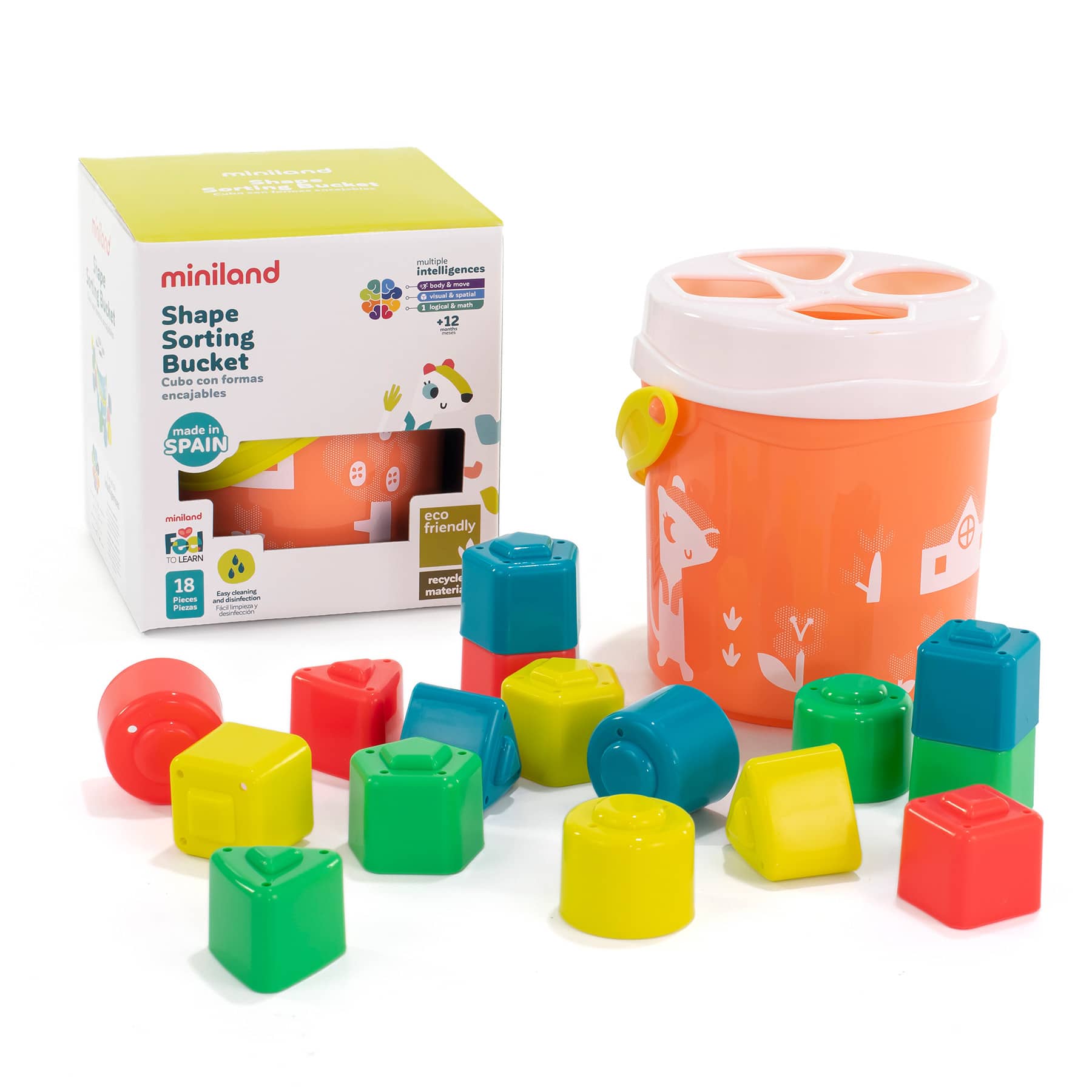 Miniland Feel to Learn Salmon Shape Sorting Bucket Set