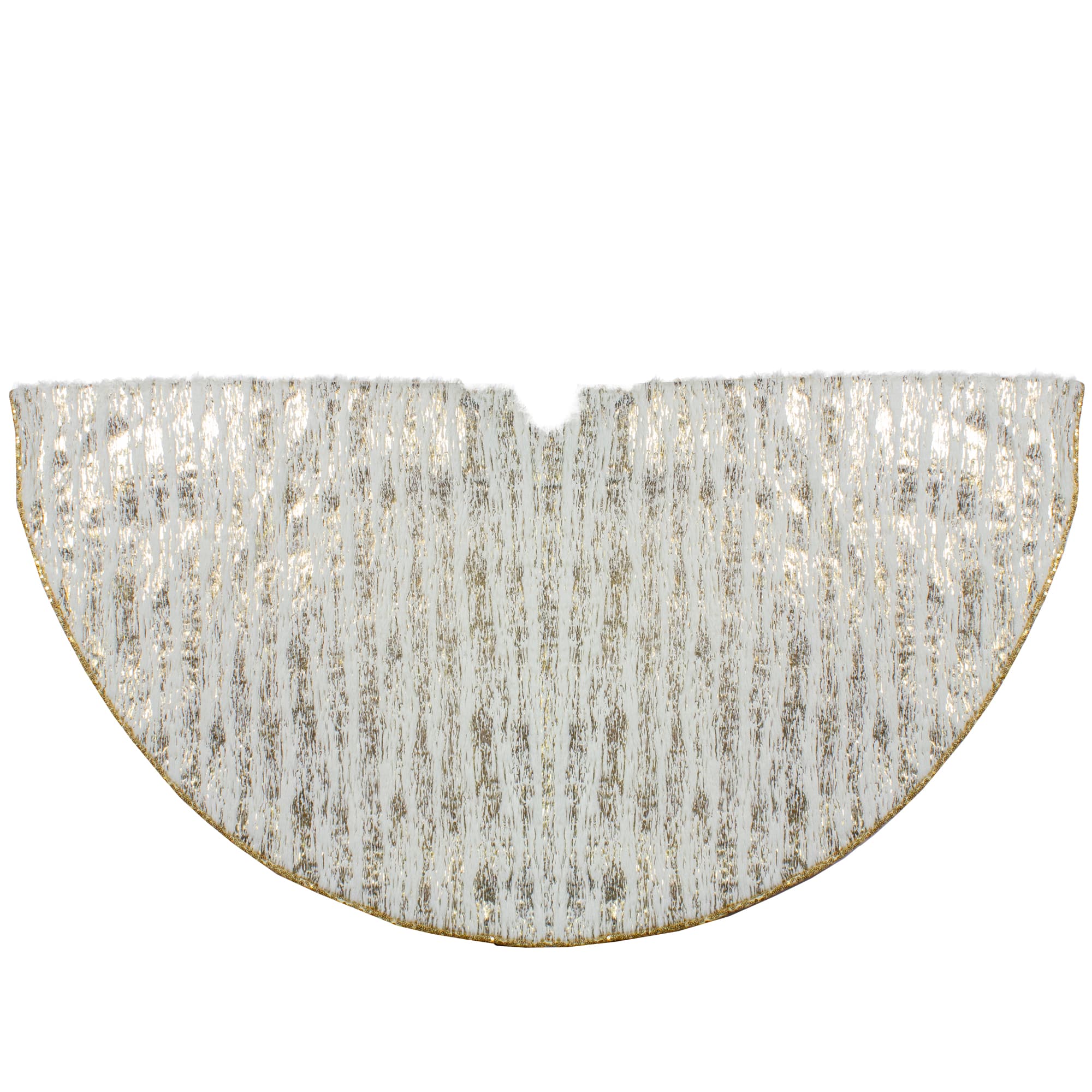 48" Ivory & Gold Wood Grain Pattern Christmas Tree Skirt By Northlight | Michaels®