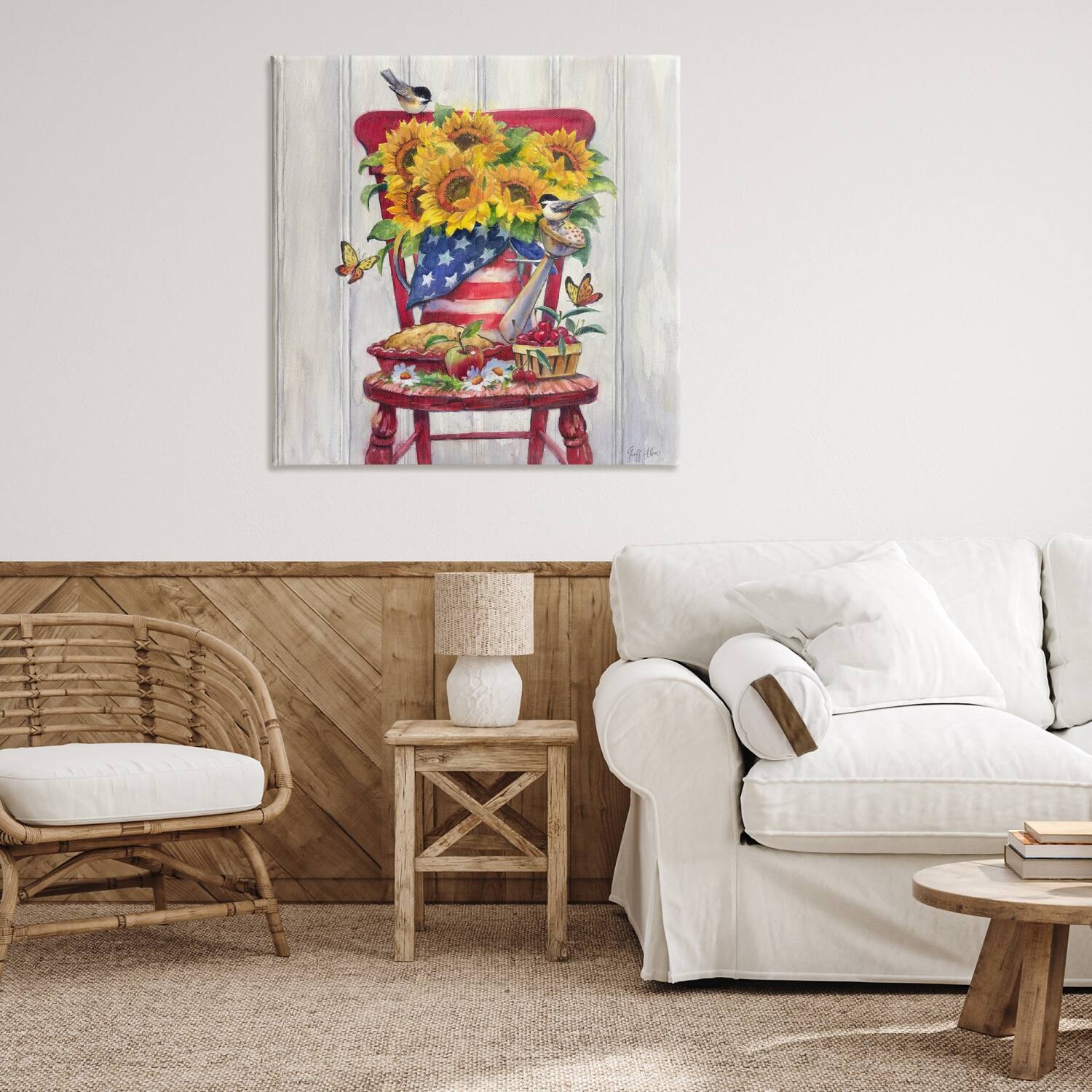 Stupell Industries Patriot Porch Still Life Canvas Wall Art