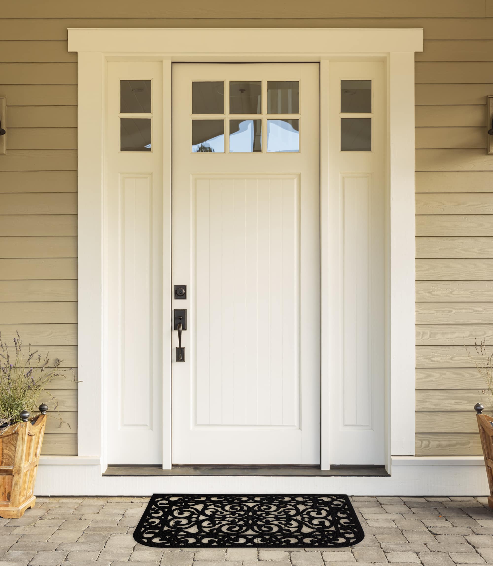 DII® Scroll Pin Rubber Doormat