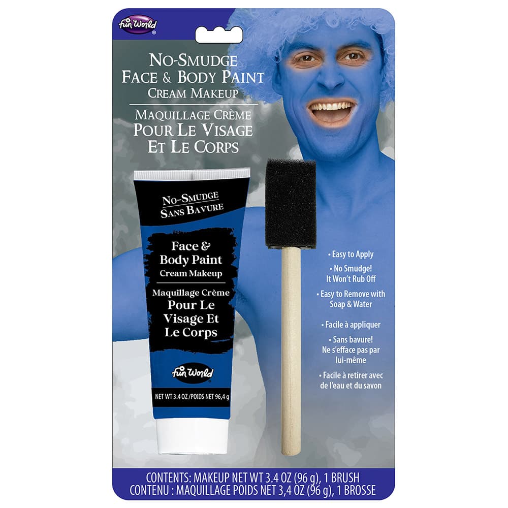 Fun World® 3.4oz. Cream No-Smudge Face & Body Paint with Brush