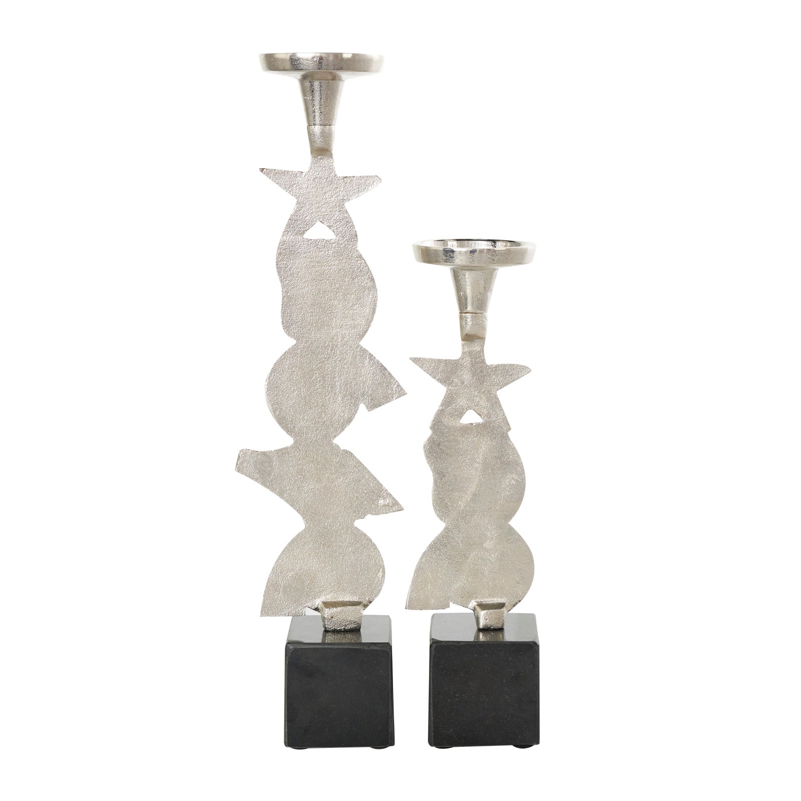 Aluminum Seashell Candle Holder Set