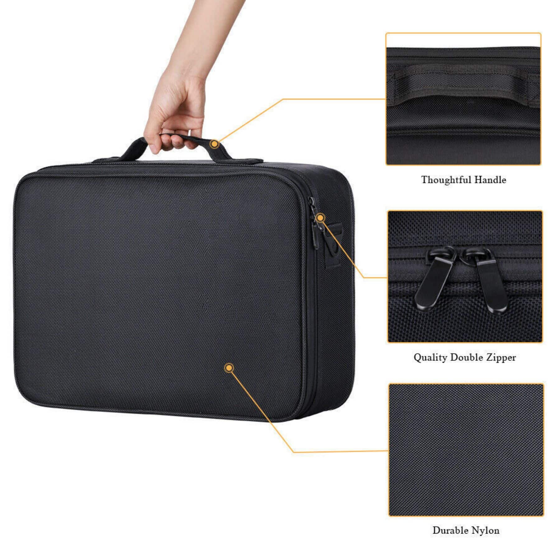 NEX™ Large Black Travel Cosmetic Organizer
