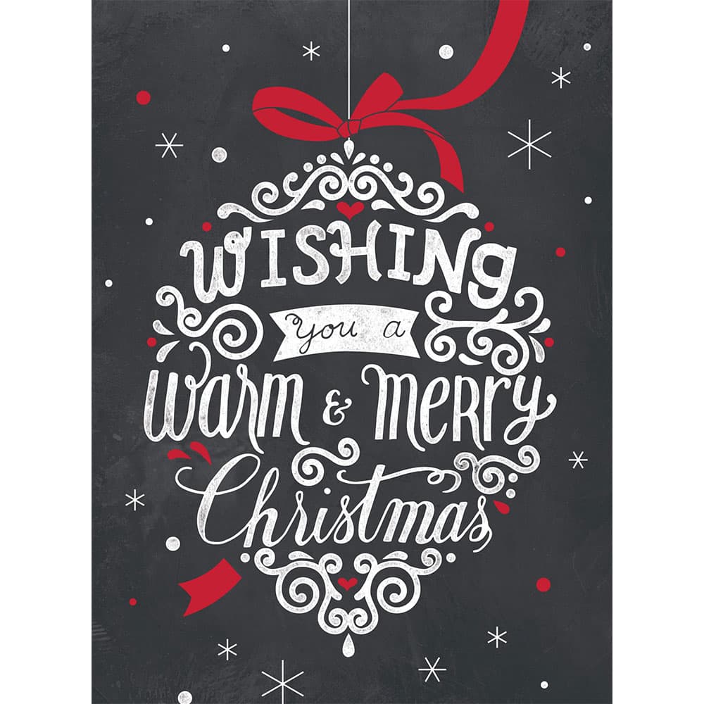 JAM Paper 6.25" x 4.625" Season's Greetings Chalkboard Assorted Card Set, 25ct.