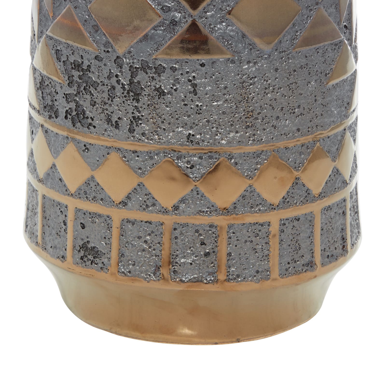 Gold Porcelain Contemporary Vase 18" x 8" x 8"