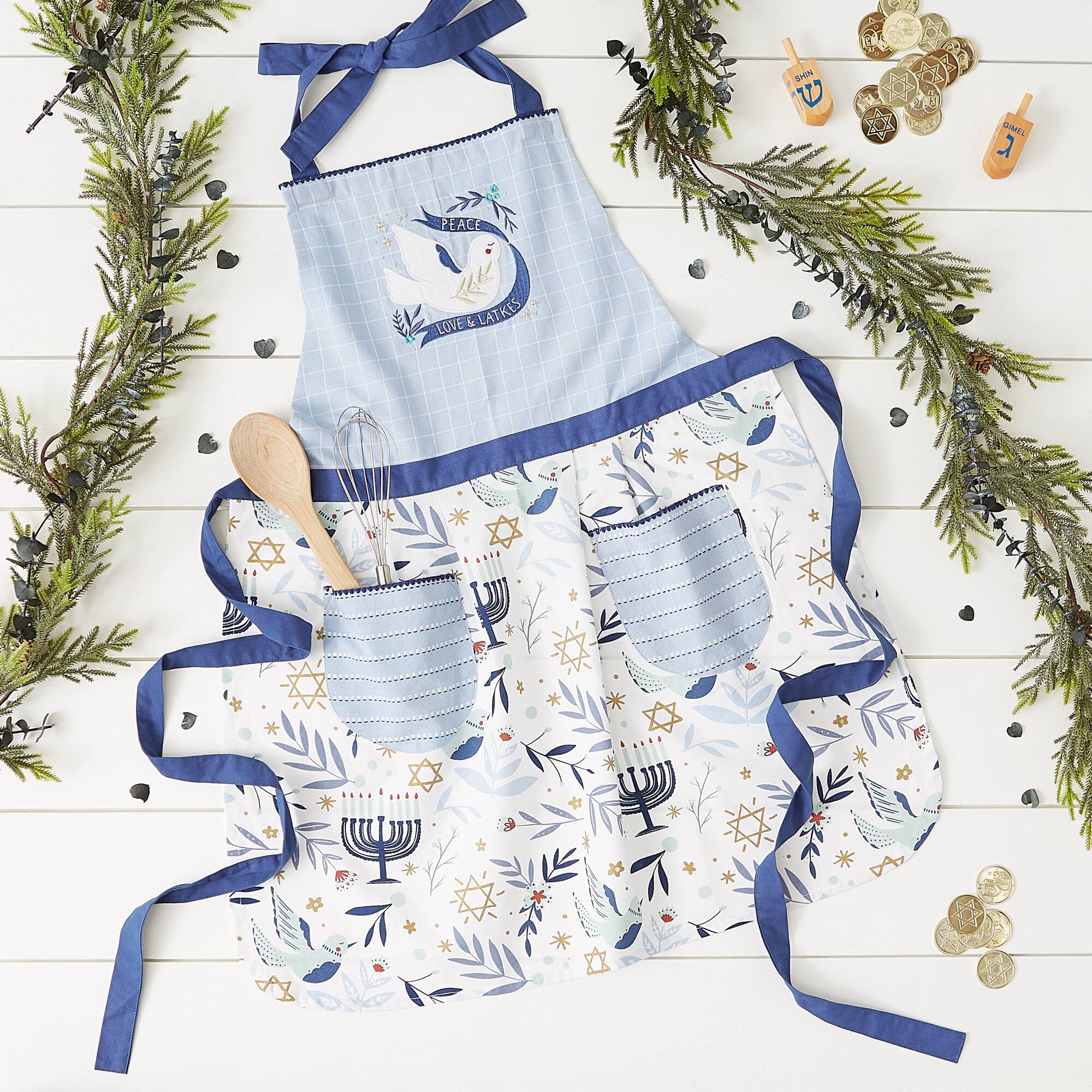 DII® Peace Love and Latkes Printed Apron