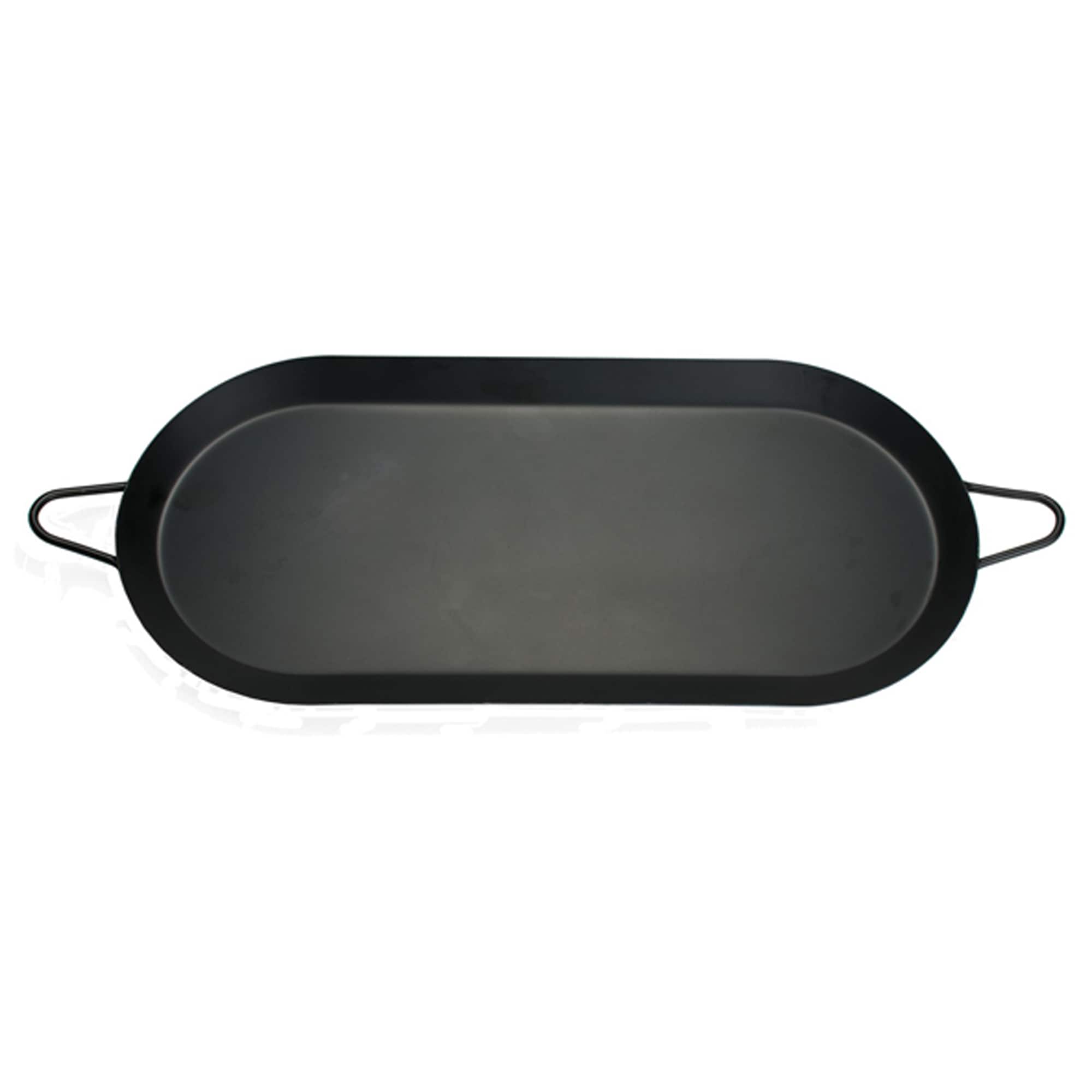 Brentwood 18" x 8.5" Double Burner Carbon Steel Nonstick Comal Griddle