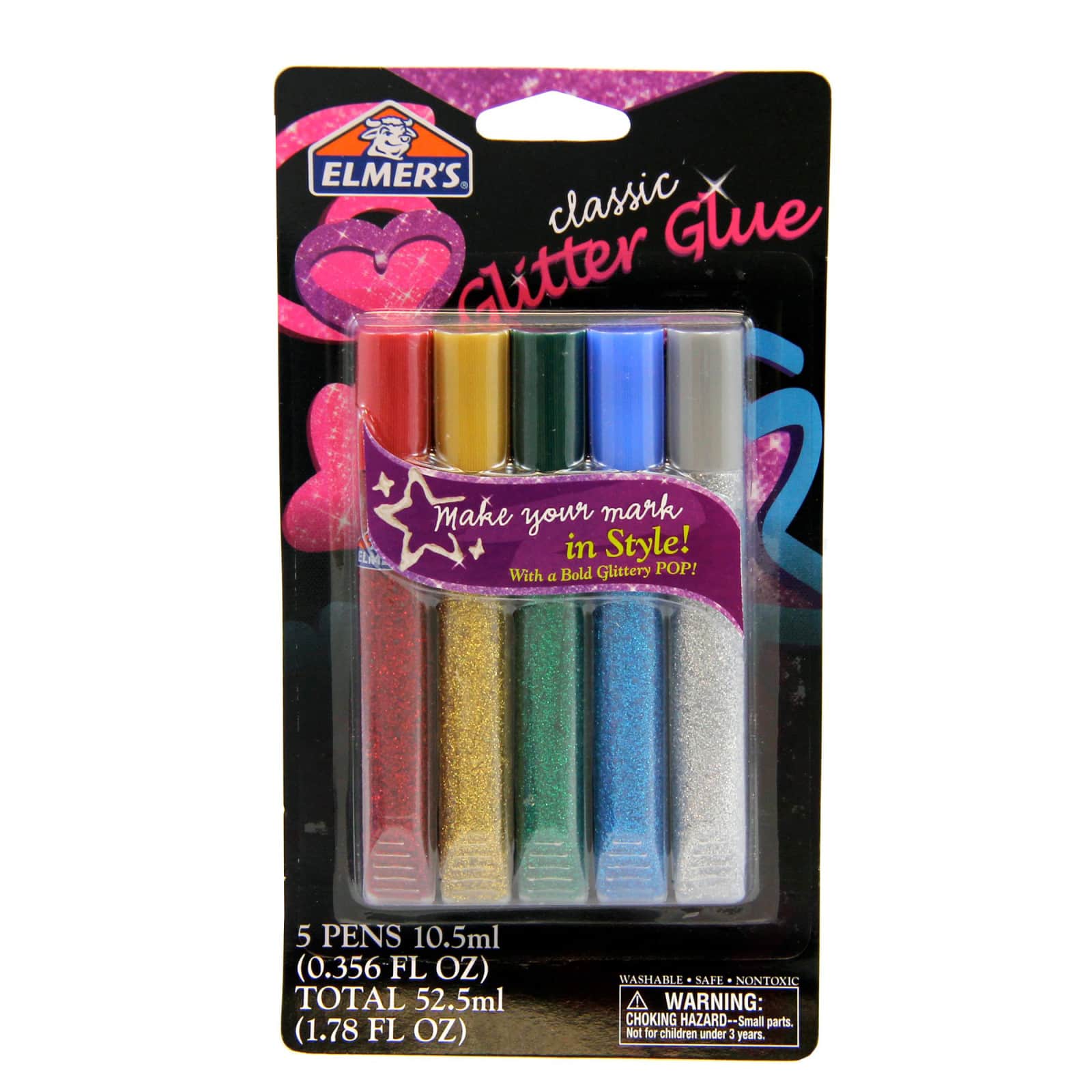 Elmer's® 3D Glitter Paint Classic Colors 5 Pen Set