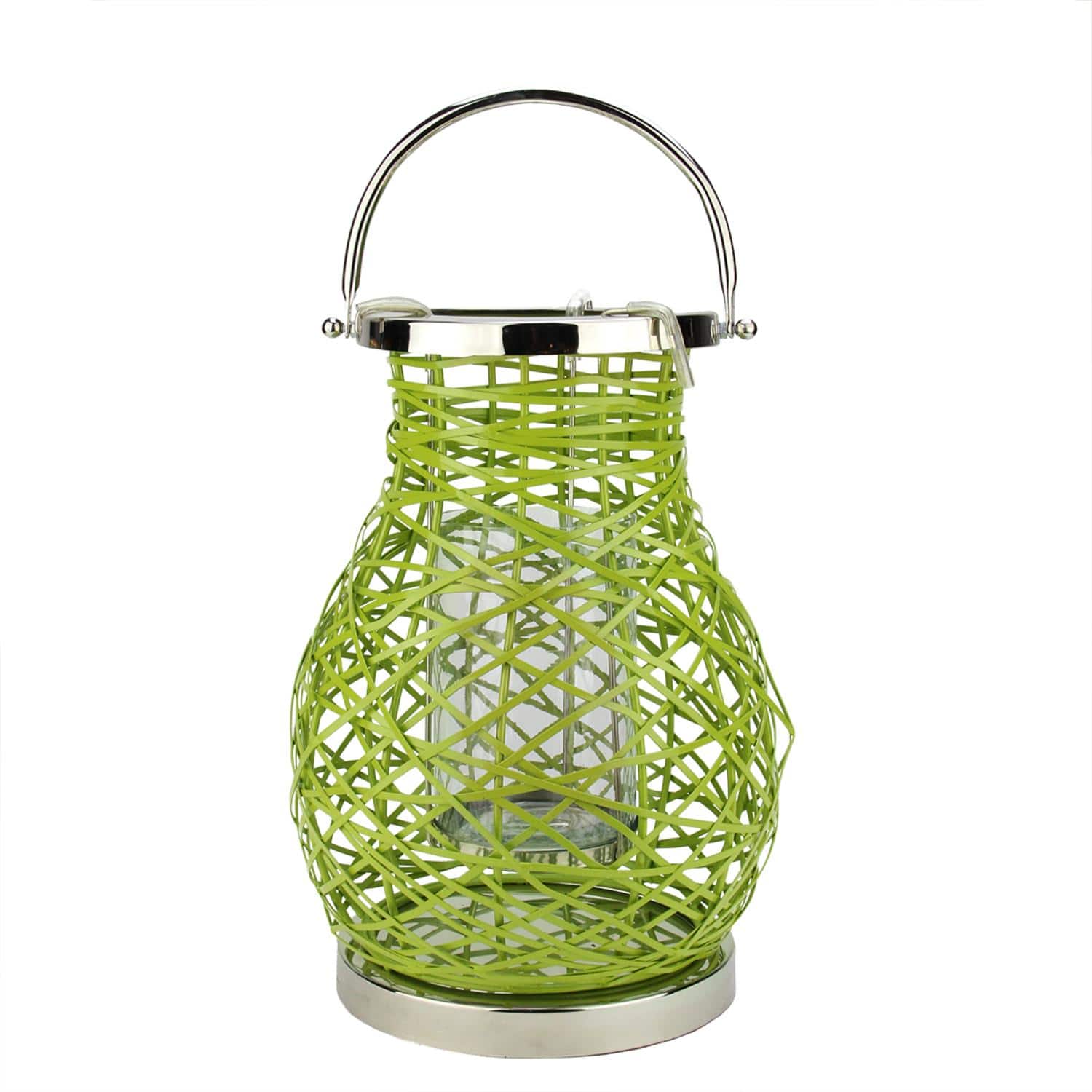 Decorative Woven Iron Pillar Candle Lantern By Northlight in Green | 13.5" x 8.5" | Michaels®
