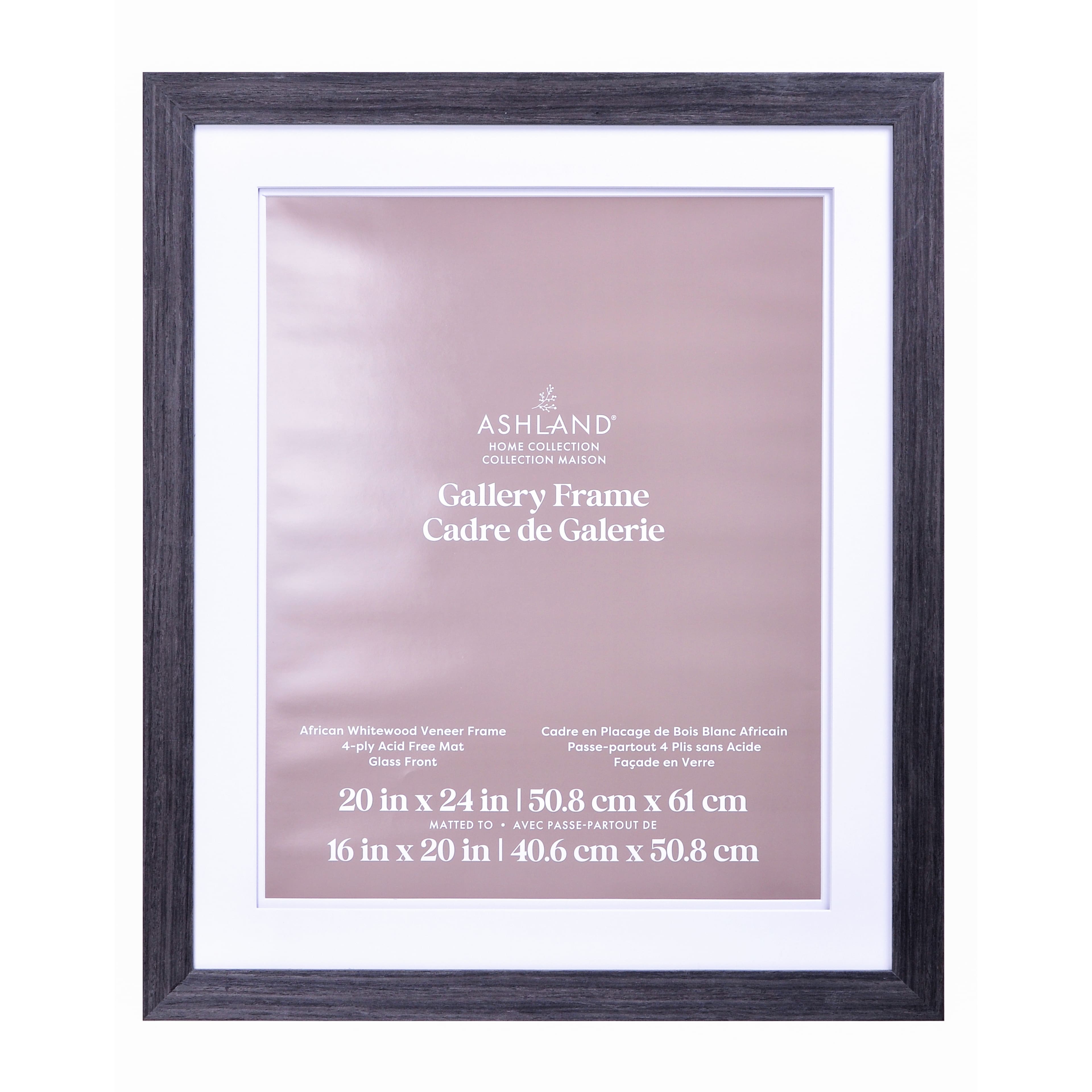 Home Slate Gray African Whitewood Veneer Matted Wall Frame by Ashland