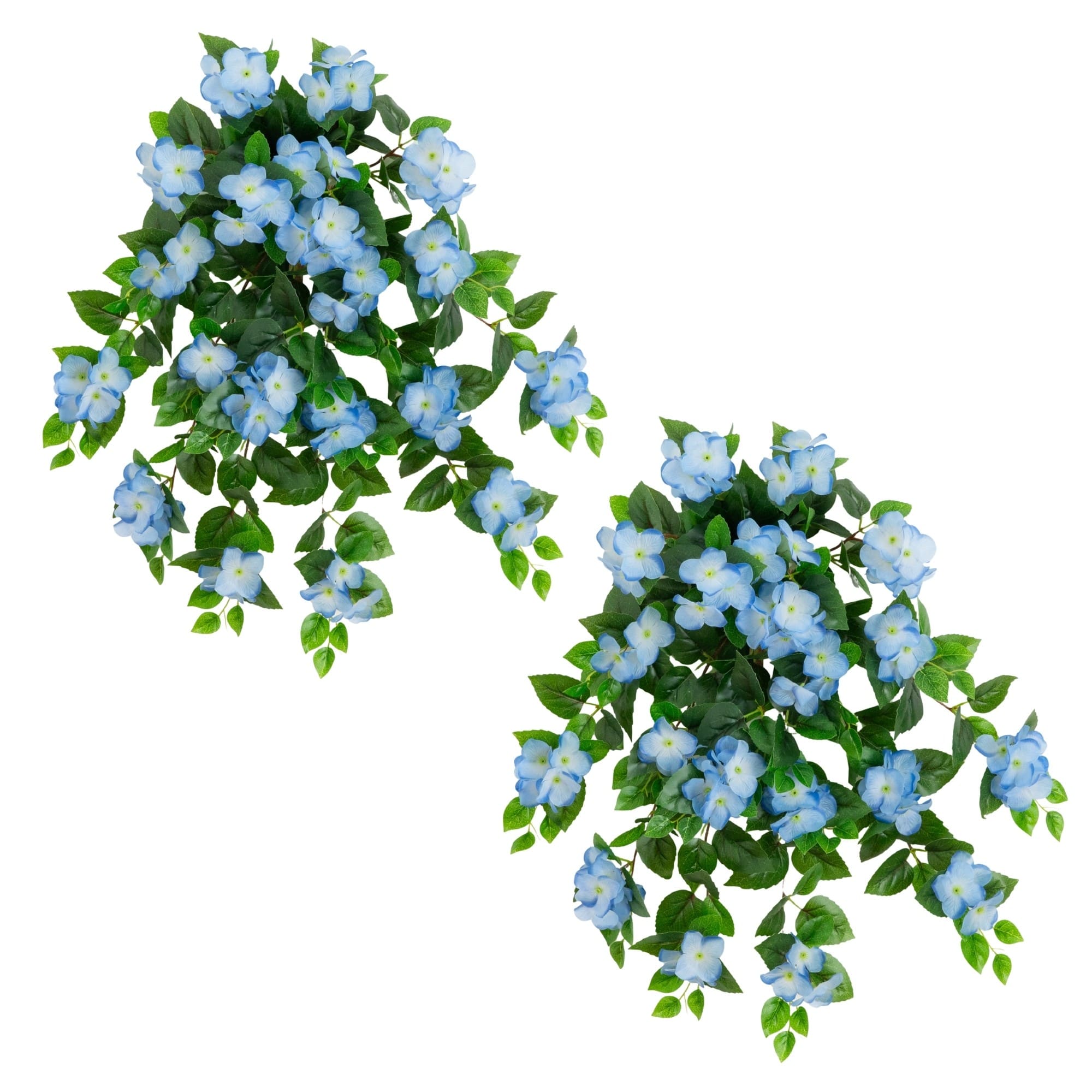 24" UV Resistant Artificial Hydrangea Hanging Plants