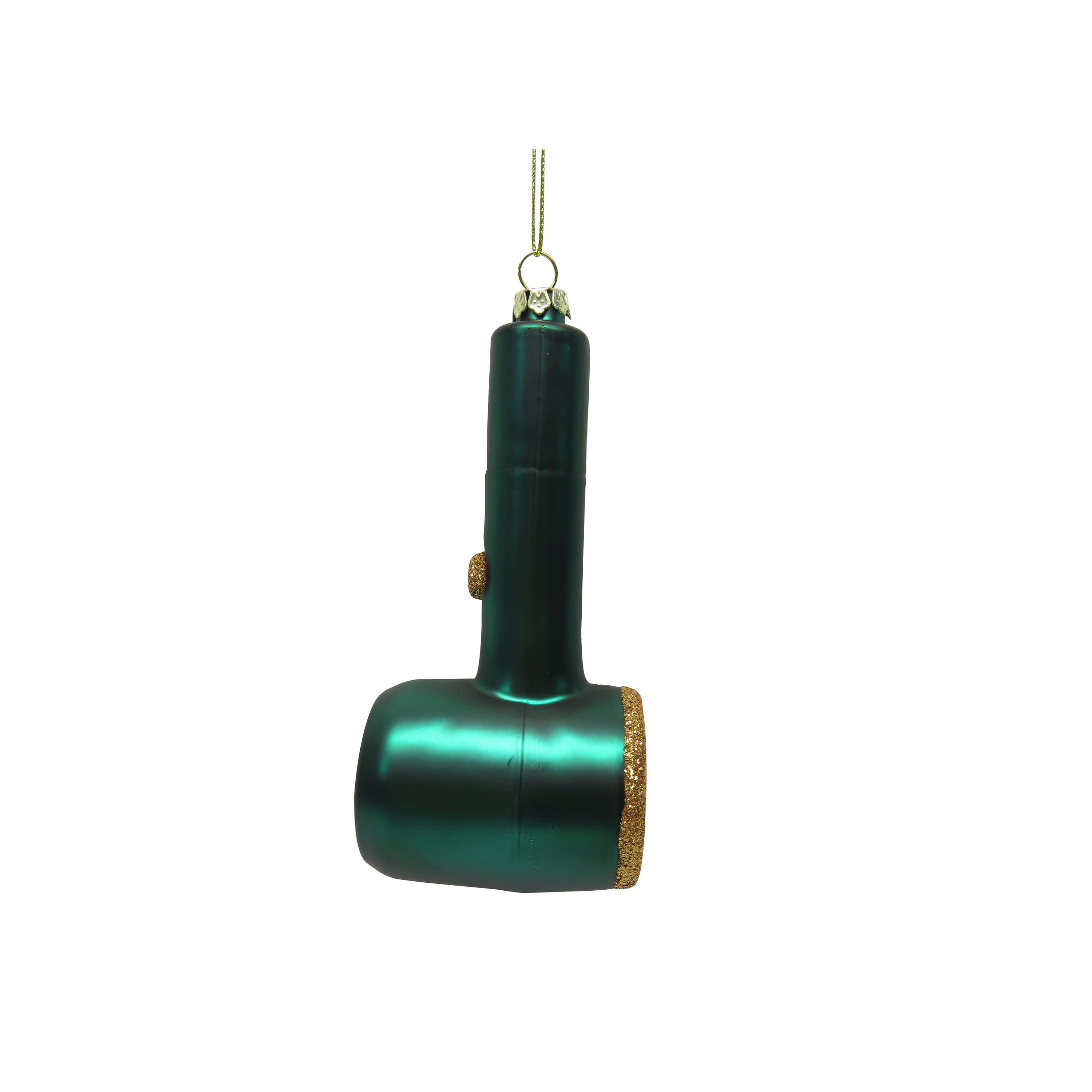 4.75" Green Hairdryer Hand Painted Glass Ornament by Ashland®