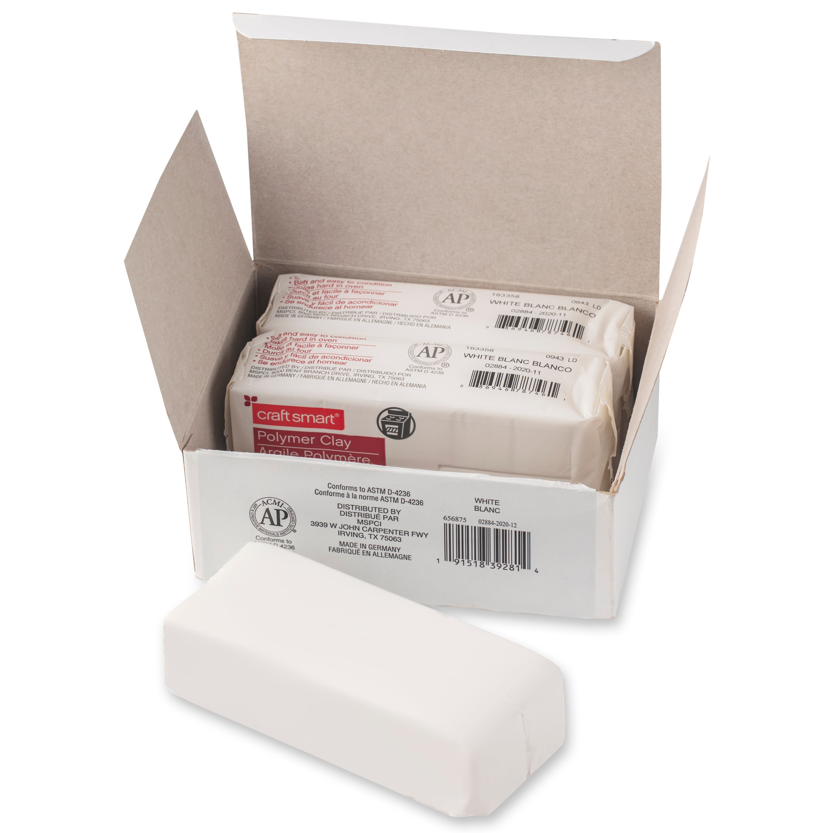 6 Pack: 3lb. White Oven-Bake Polymer Clay by Craft Smart®