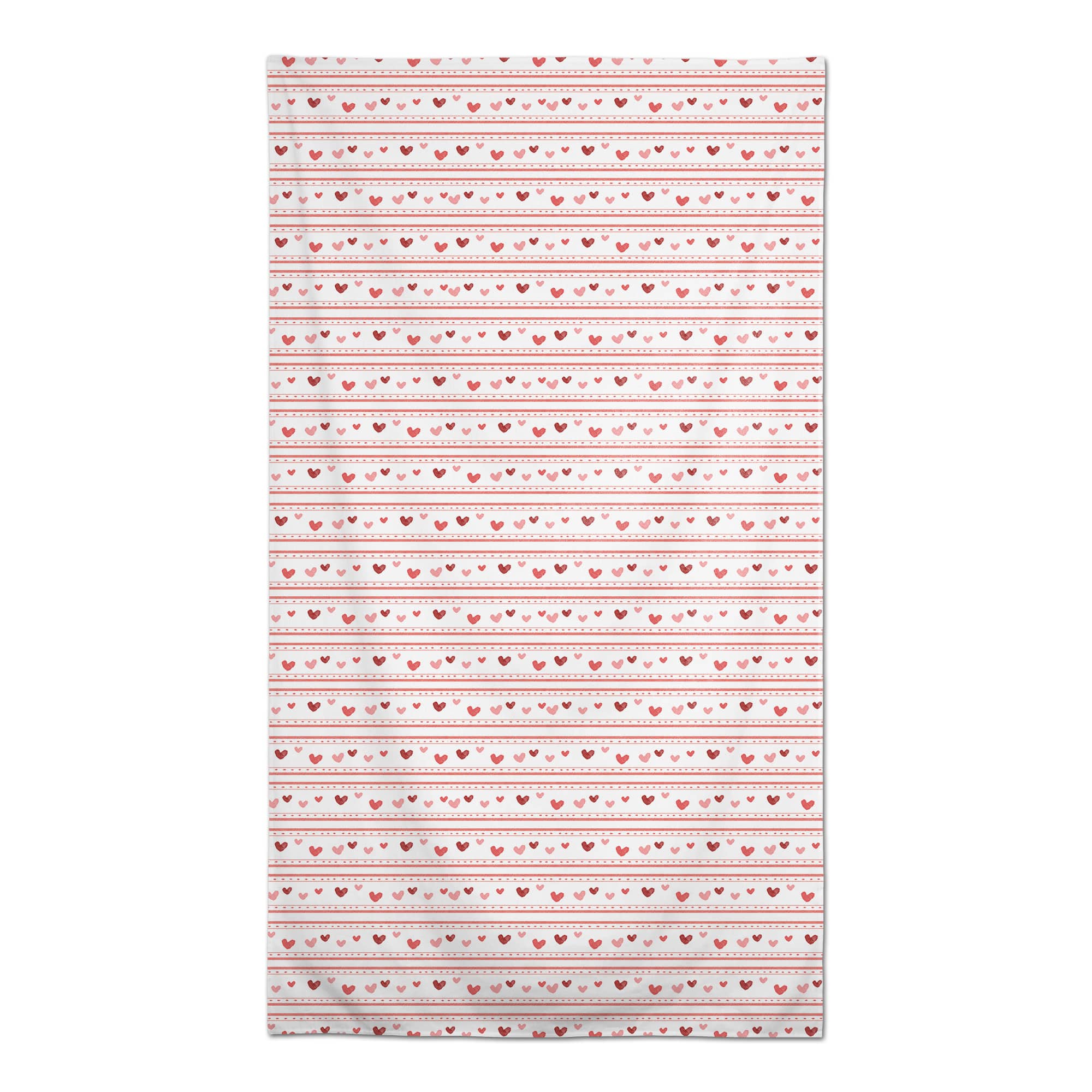 Multi Heart Stripes Pattern 58" x 102" Tablecloth