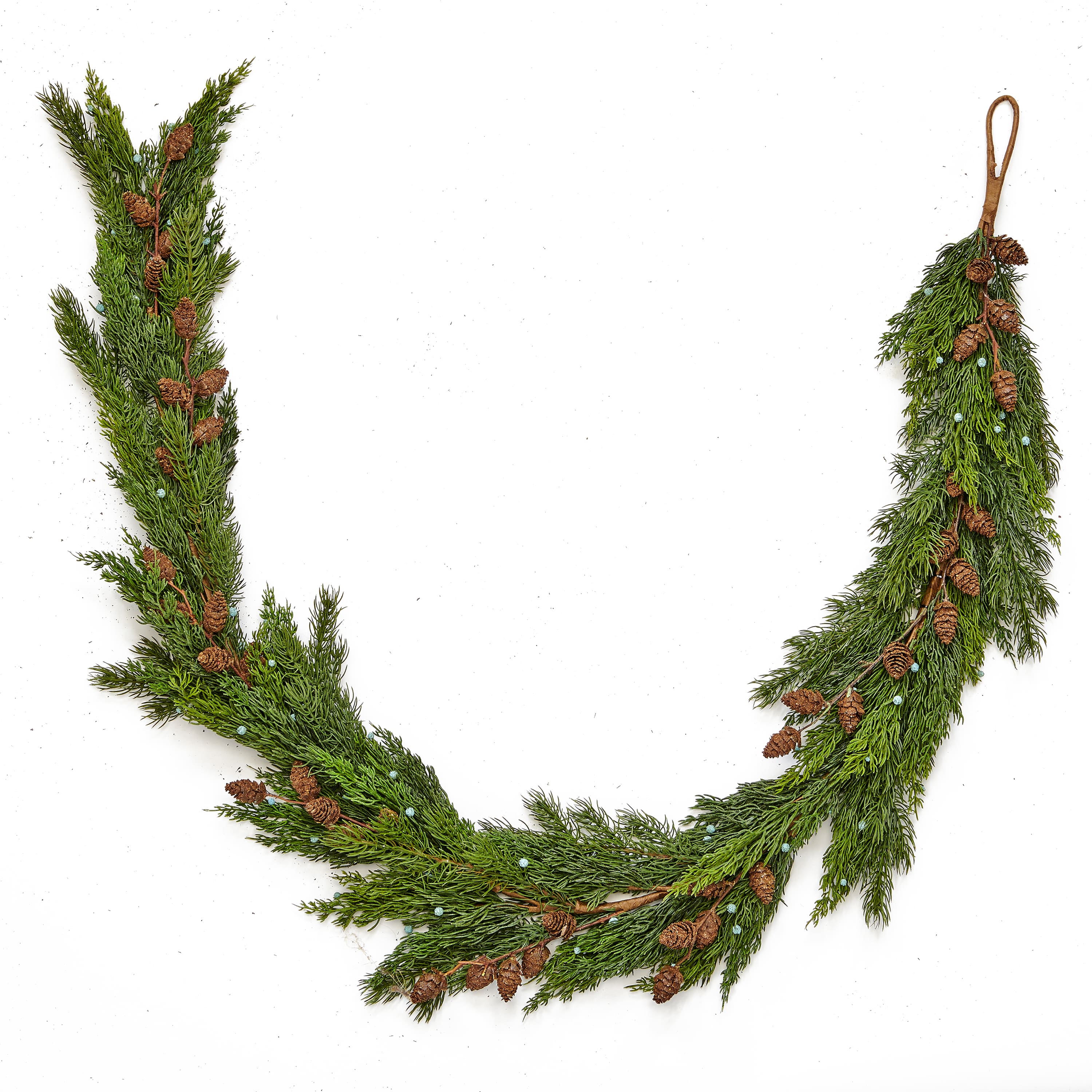 69" Evergreen Pine & Juniper with Pinecones Artificial Garland