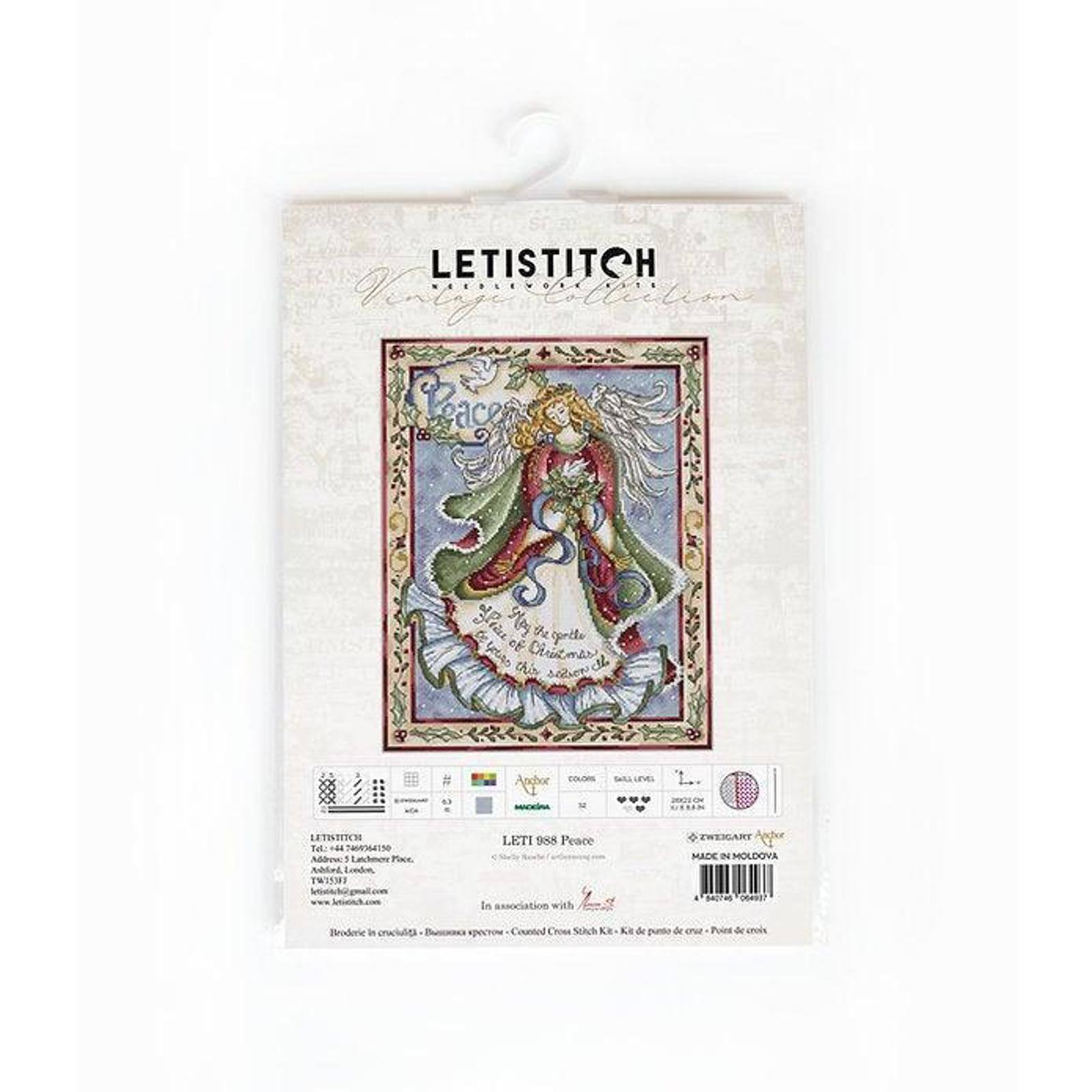 Letistitch Peace Counted Cross Stitch Kit